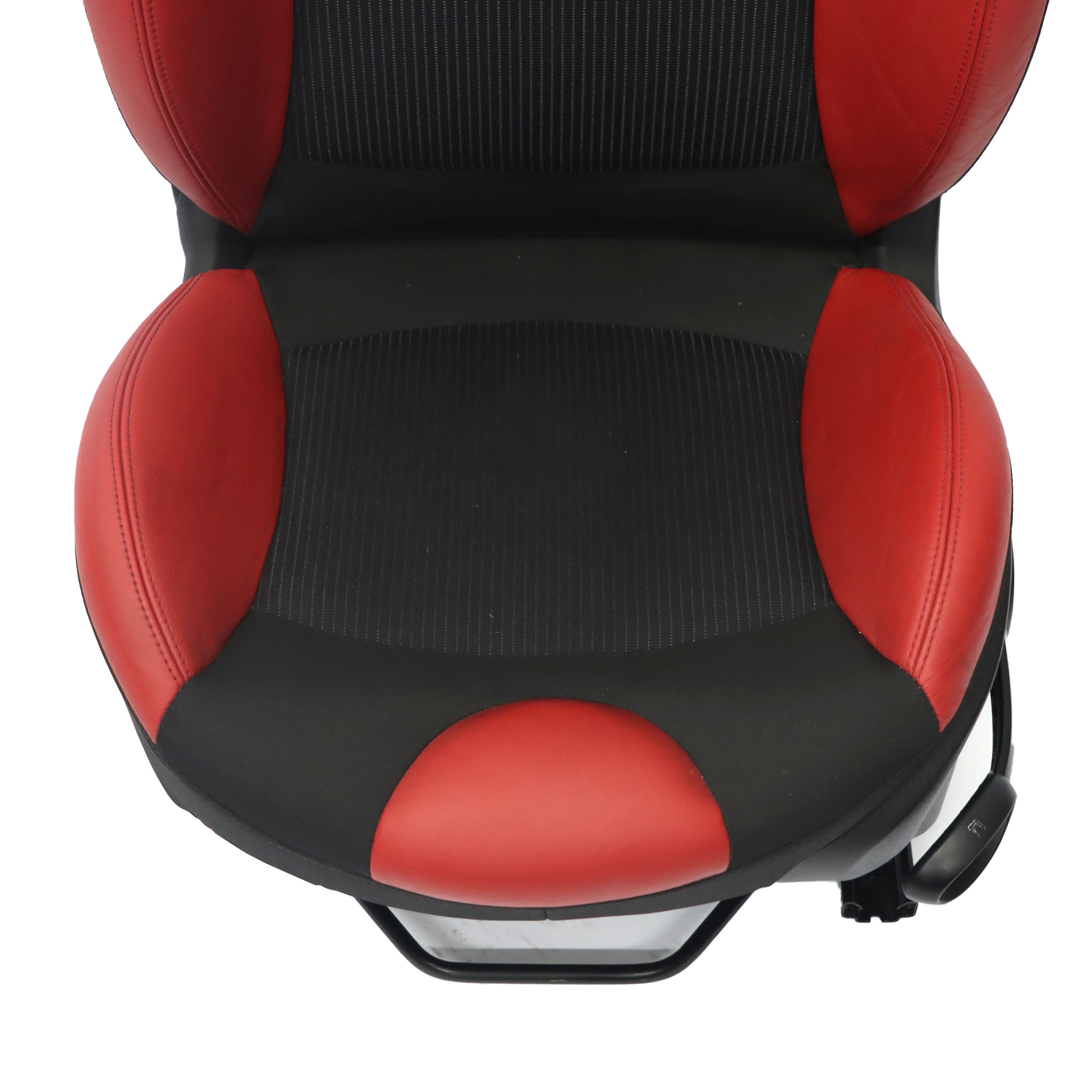 Mini Cooper R55 R56 Sport Cloth Fabric / Red Leather Front Left N/S Seat Heated 