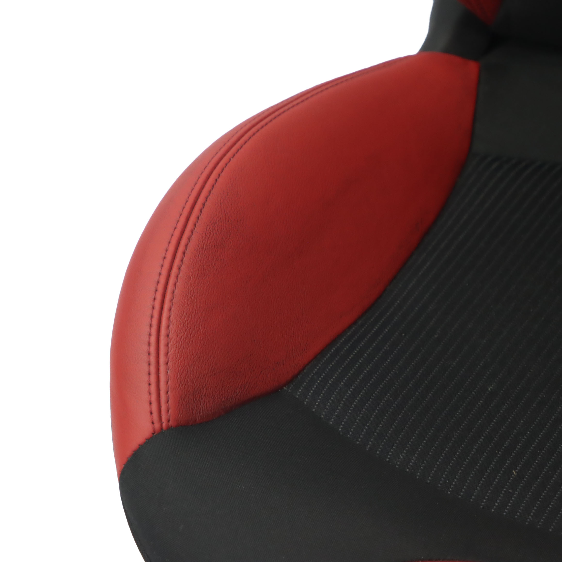 Mini Cooper R55 R56 Sport Cloth Fabric / Red Leather Front Left N/S Seat Heated 