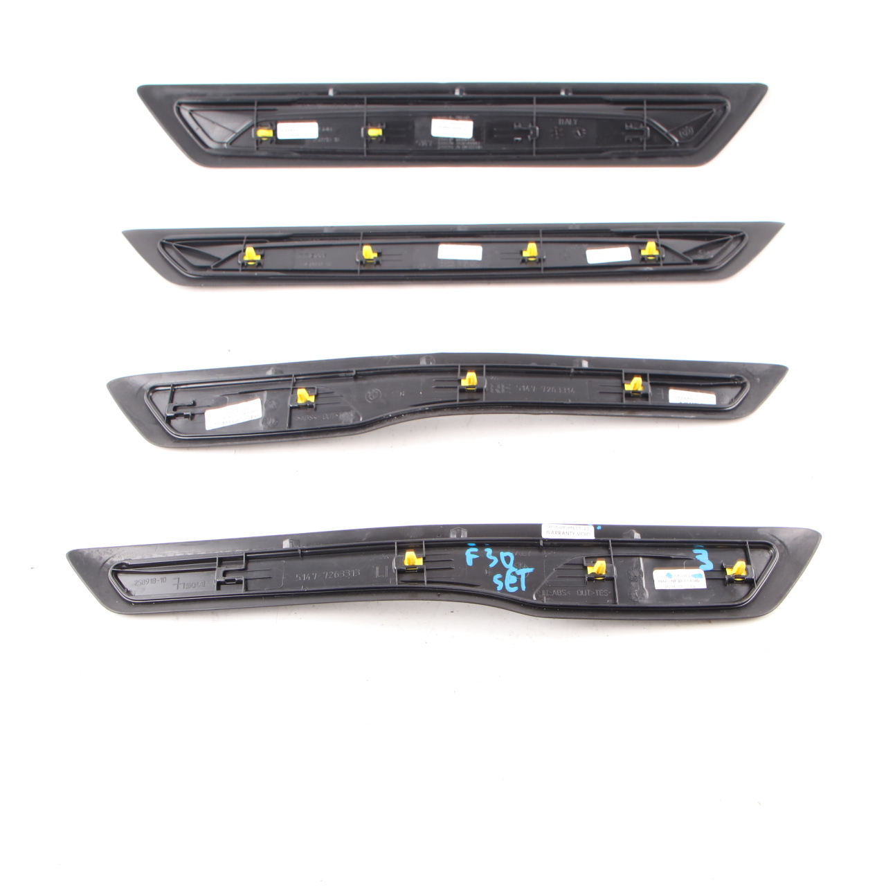 Entrance Cover BMW F30 F31 Door Trim Sill Interior Strip Panelling Set 7263313