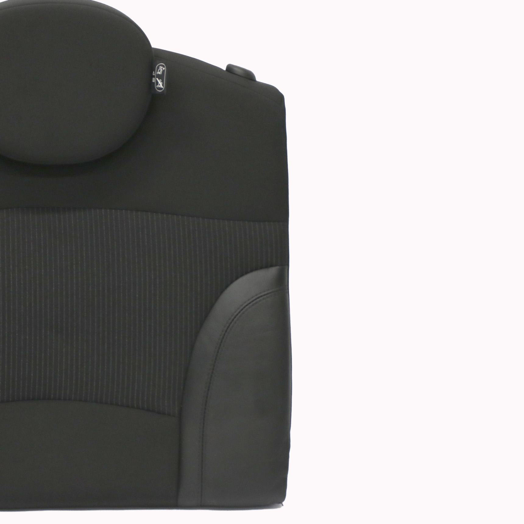 Mini Clubman R55 Rear Right O/S Leather Cloth Seat Cushion Backrest Black