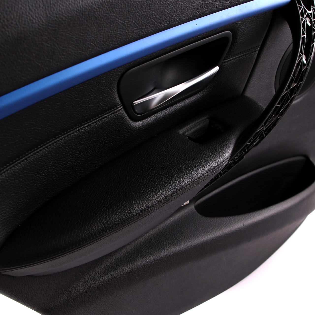 BMW F30 F31 Panneau de garniture de porte arrière gauche Cuir noir bleue