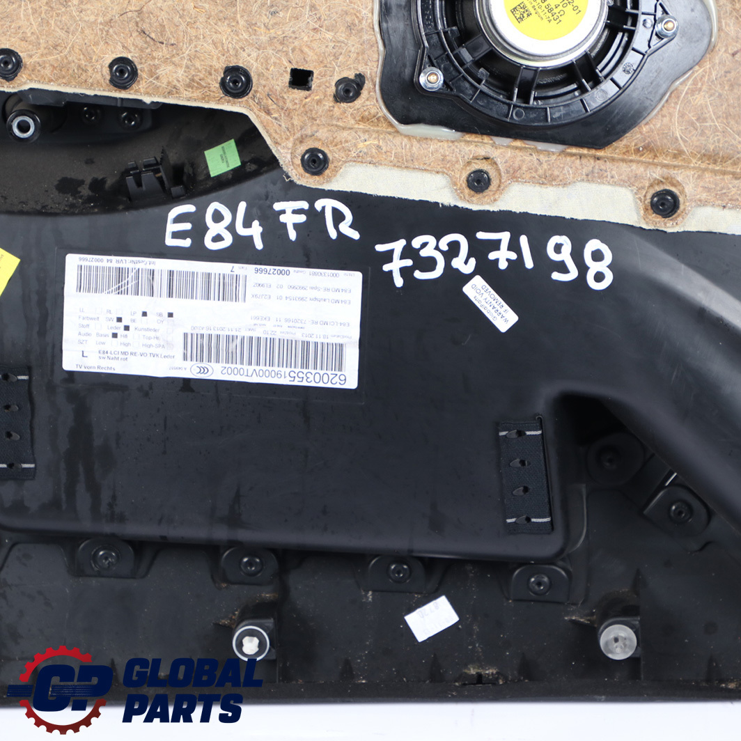 BMW X1 E84 Garniture de carte de porte avant droite Tissu Noir 7327198