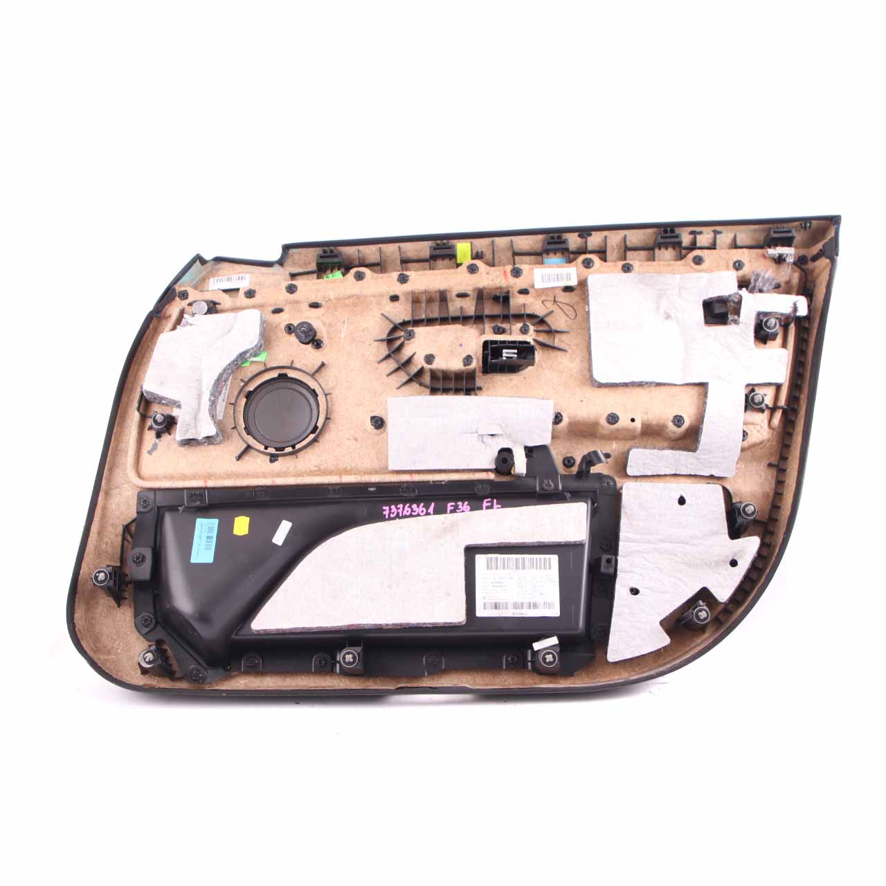 BMW F36 Garniture Carte Porte Avant Gauche Doublure Cuir Ivoire Blanc 7376361