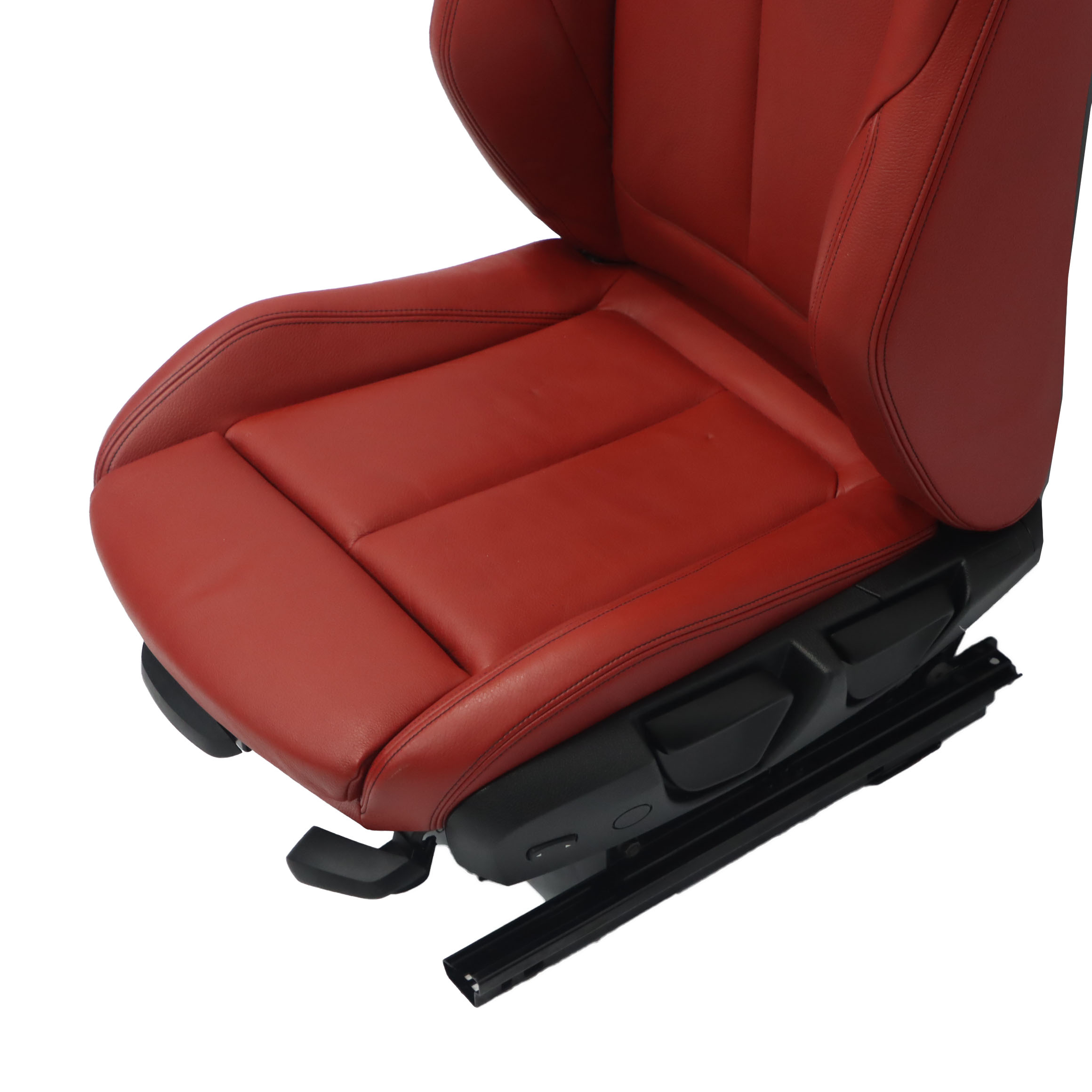 Front Seat BMW F21 Left N/S Sport Heated Leather Dakota Korall Rot Accent Black