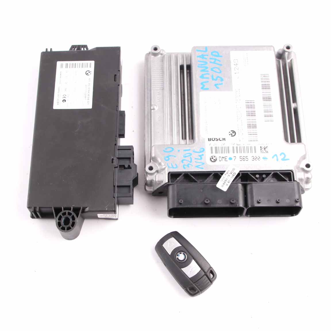 BMW E87 E90 E91 120i 320i N46 150HP ECU Kit DME 7565300 CAS3 + Key Manual