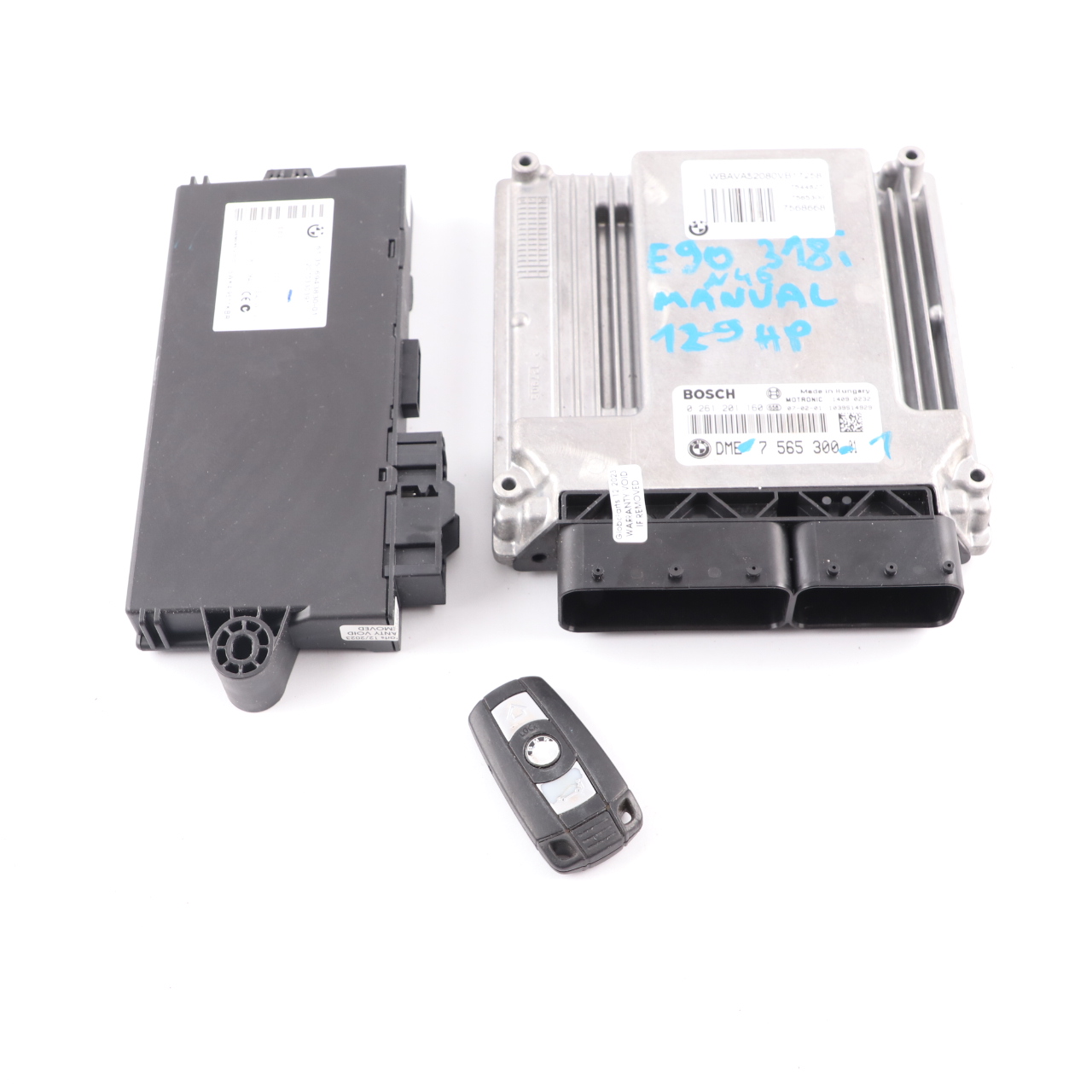 BMW E87 E90 E91 118i 318i N46 129HP ECU Kit DME 7565300 + CAS3 + Key Manual