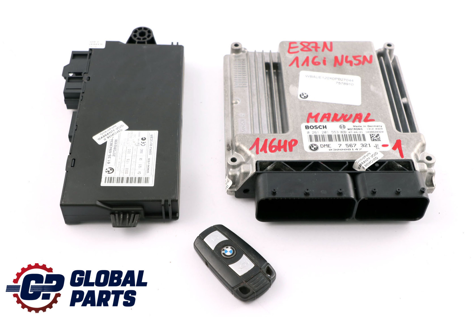 BMW 1 3 Series E81 E87 LCI E90 116i 316i N45N ECU Kit DME 7567321 + CAS3 + Key