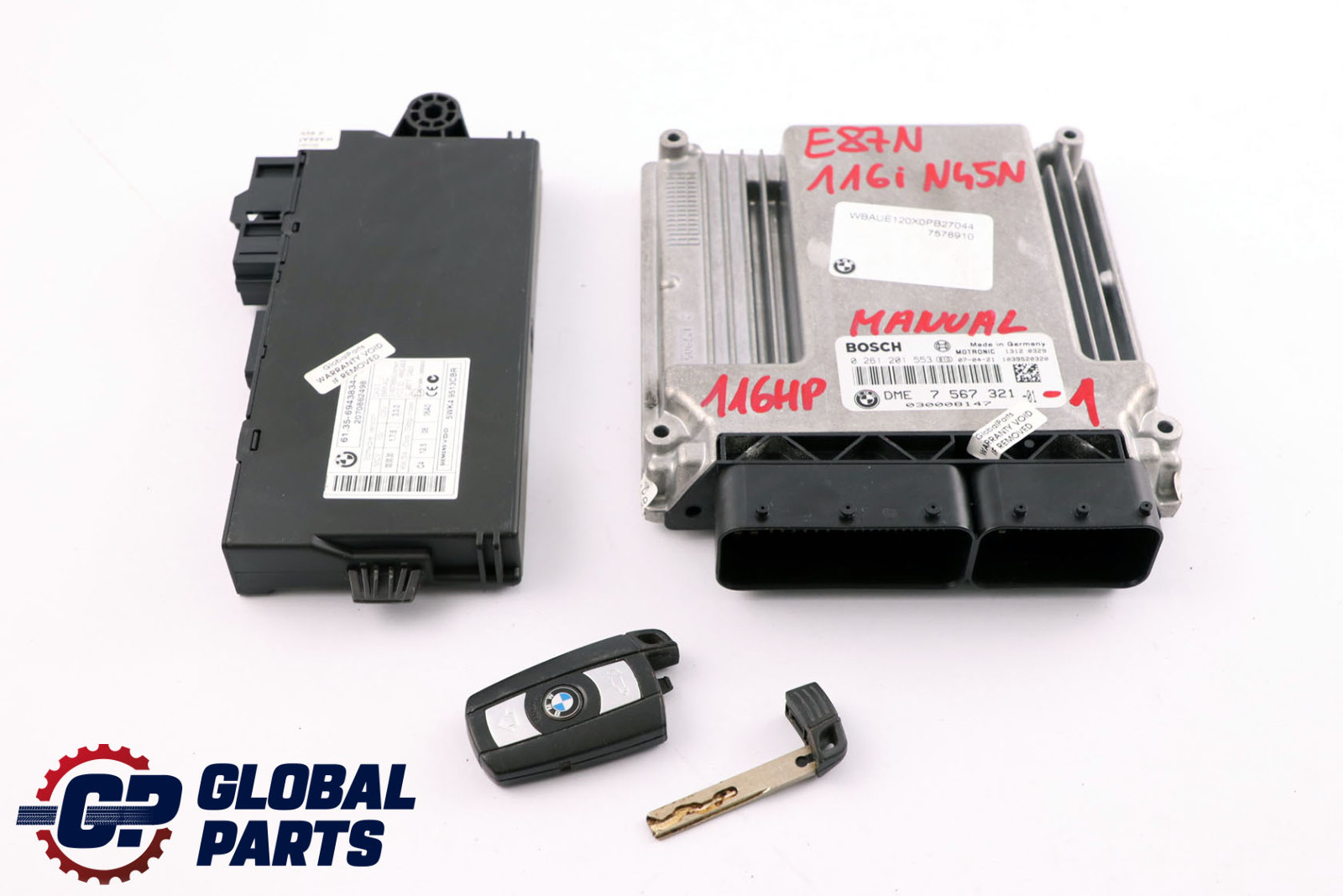 BMW 1 3 Series E81 E87 LCI E90 116i 316i N45N ECU Kit DME 7567321 + CAS3 + Key