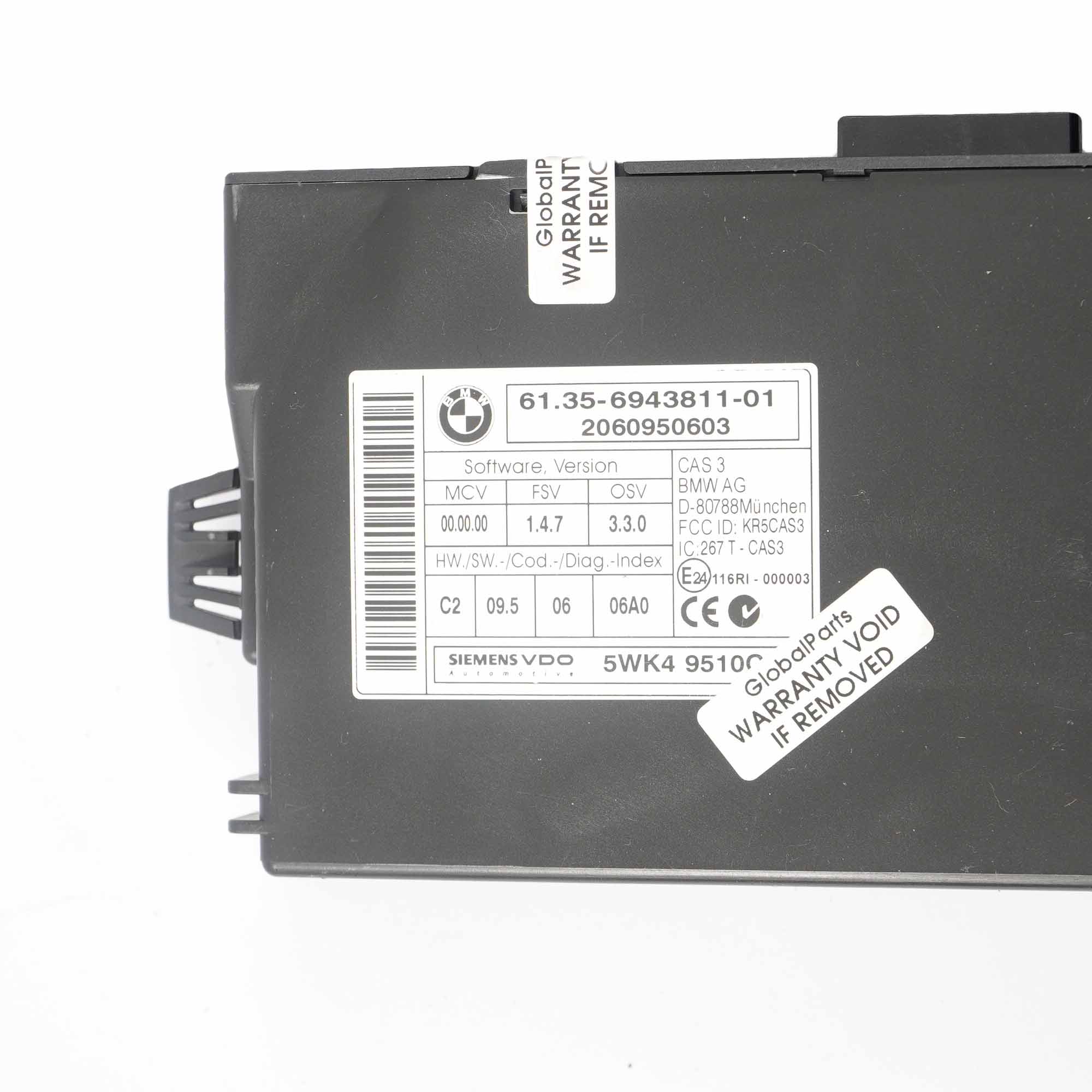 BMW E92 325i N52N 218HP ECU Control Unit Kit DME 7567362 CAS3 + Key Manual