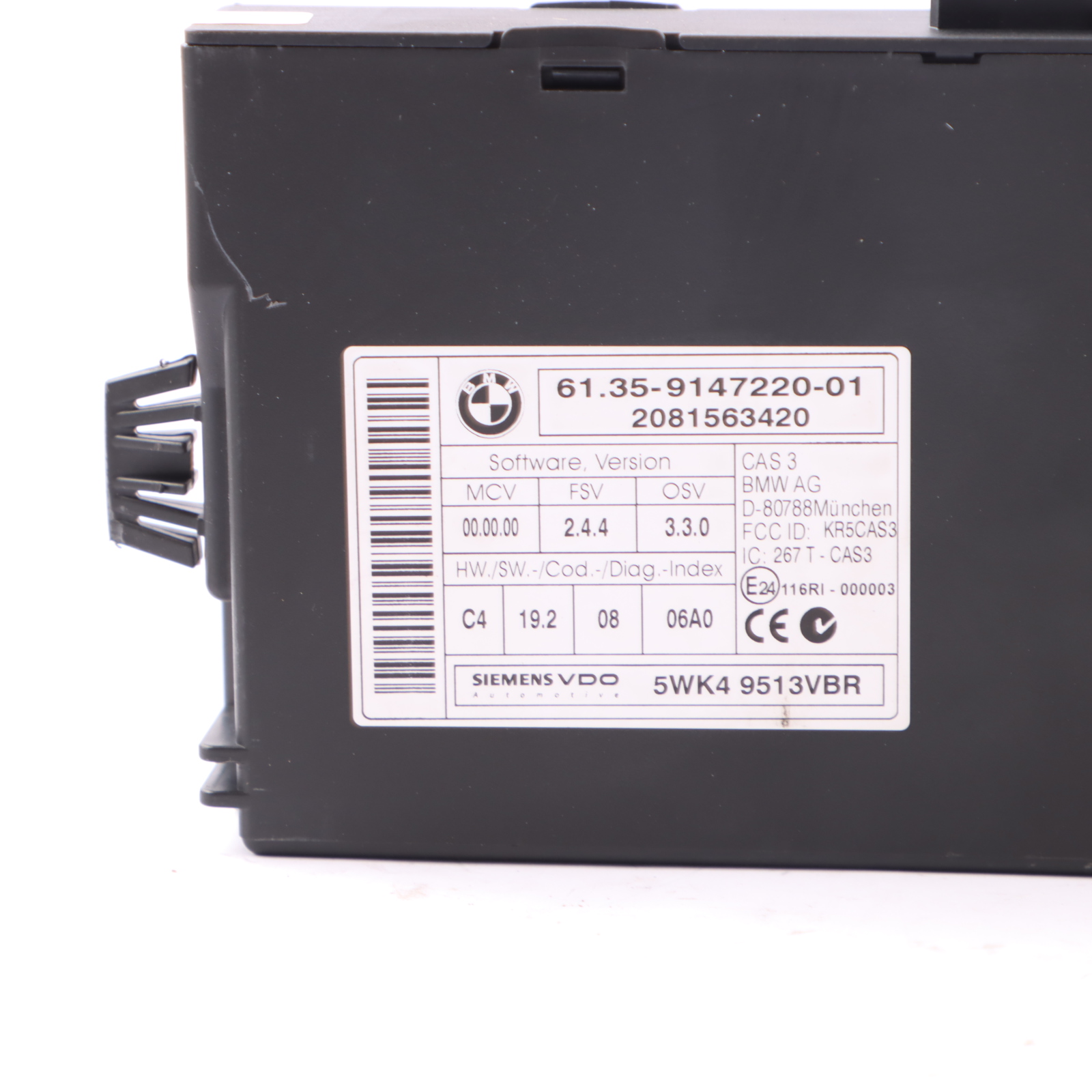 BMW E87 LCI E90 116i 316i 1.6 Essence N43 ECU Kit DME CAS3 Clé 7579142