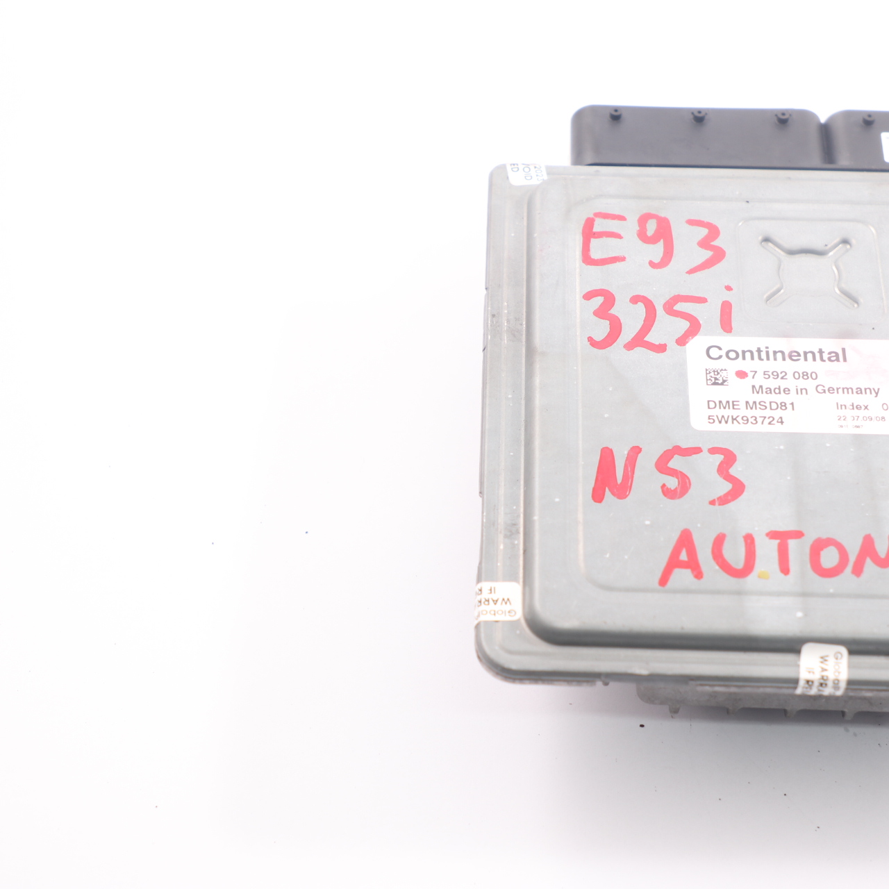 BMW 3 E90 E91 LCI 325i N53 218HP ECU Engine Control Unit DME 7592080 Automatic