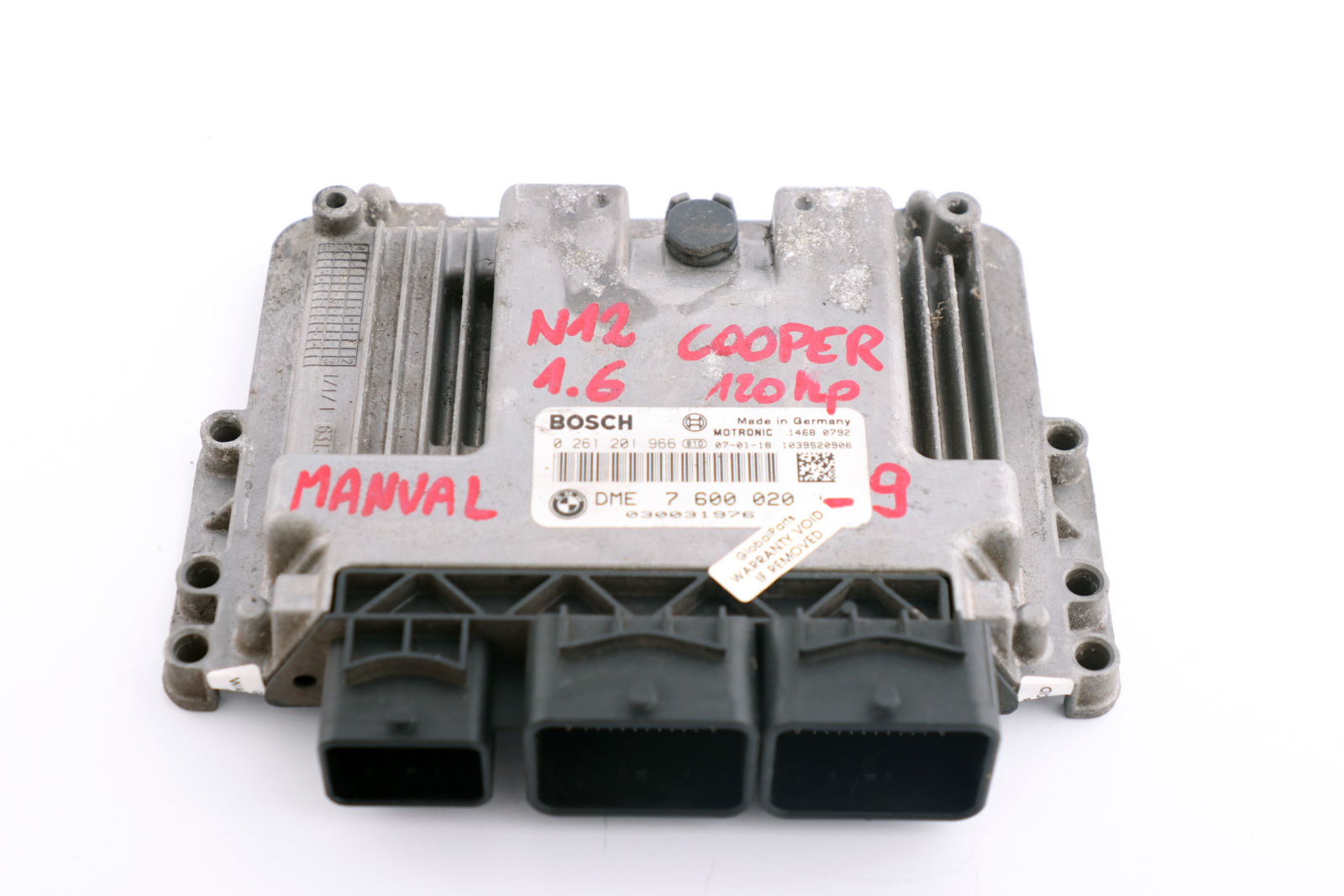 Mini Cooper 9 R55 R56 R57 N12 1.6 Moteur ECU Kit DME CAS 3 Clé Manuel 7600020