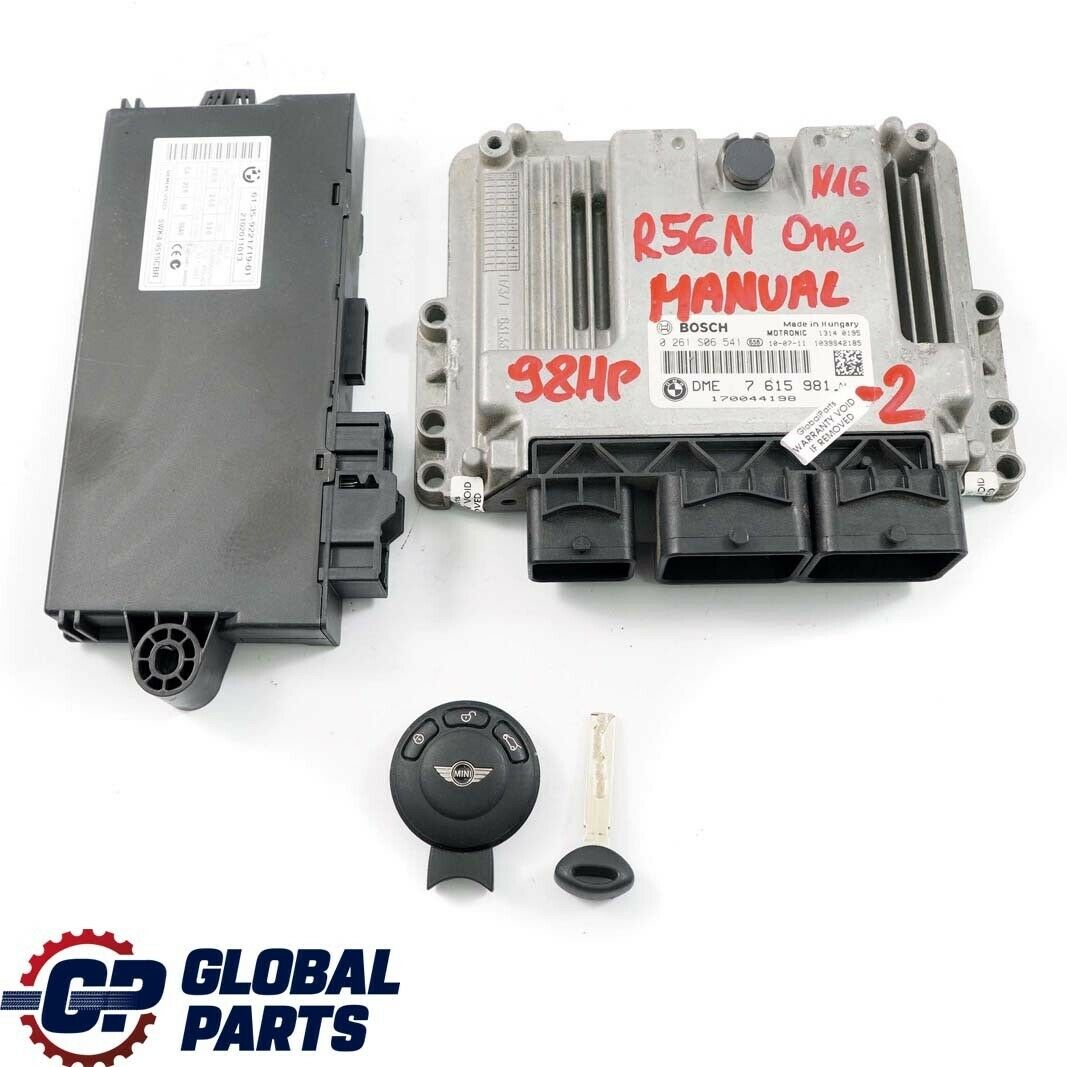 Mini One R55 R56 R57 LCI N16 1.6 Petrol Engine ECU Kit DME 7615981 + CAS 3 + Key