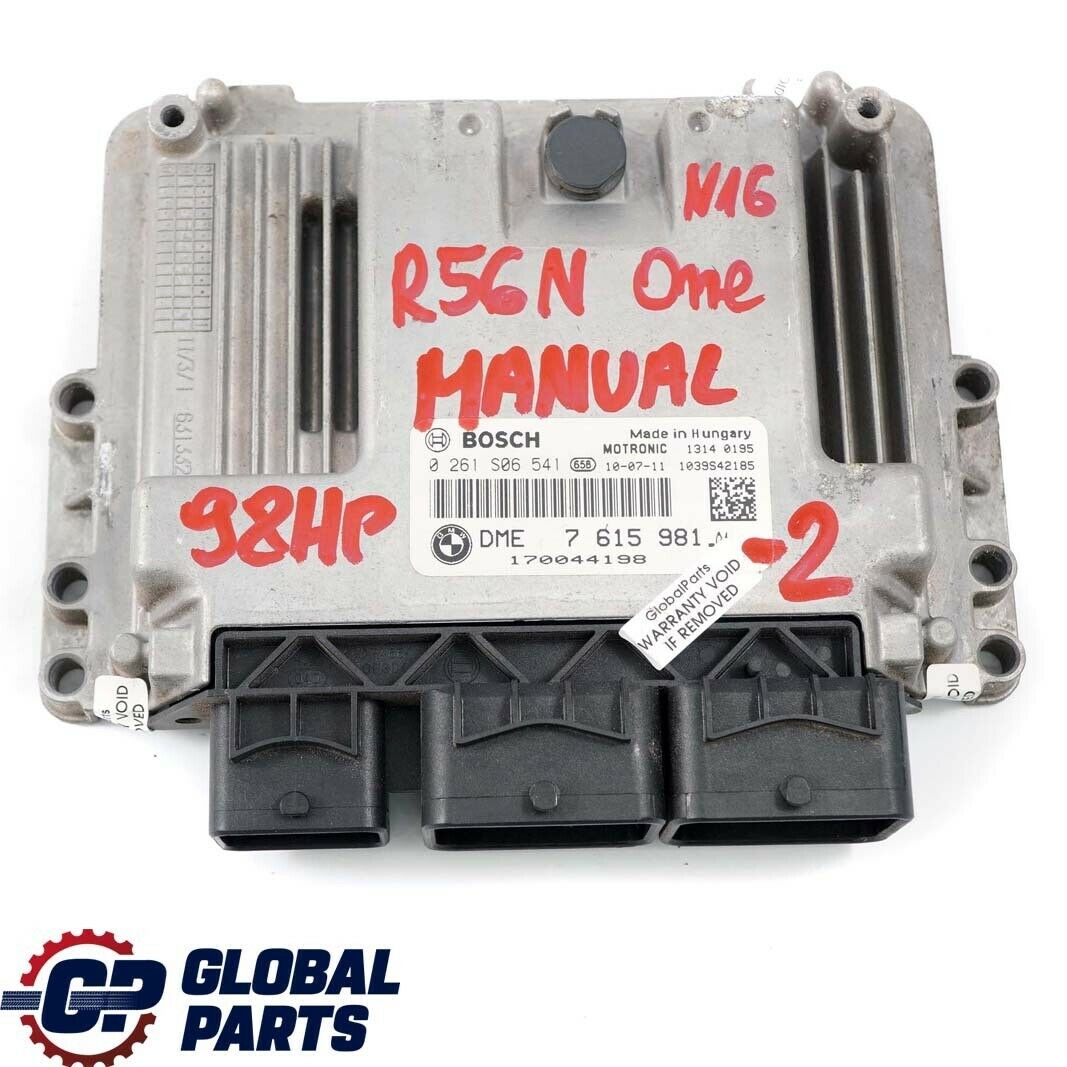 Mini One R55 R56 R57 LCI N16 1.6 Petrol Engine ECU Kit DME 7615981 + CAS 3 + Key