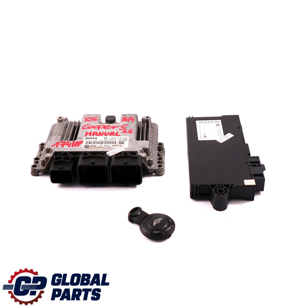 Mini Cooper S R55 R56 R57 N14 1.6 174HP ECU Kit DME 7641003 CAS3 + Key Manual