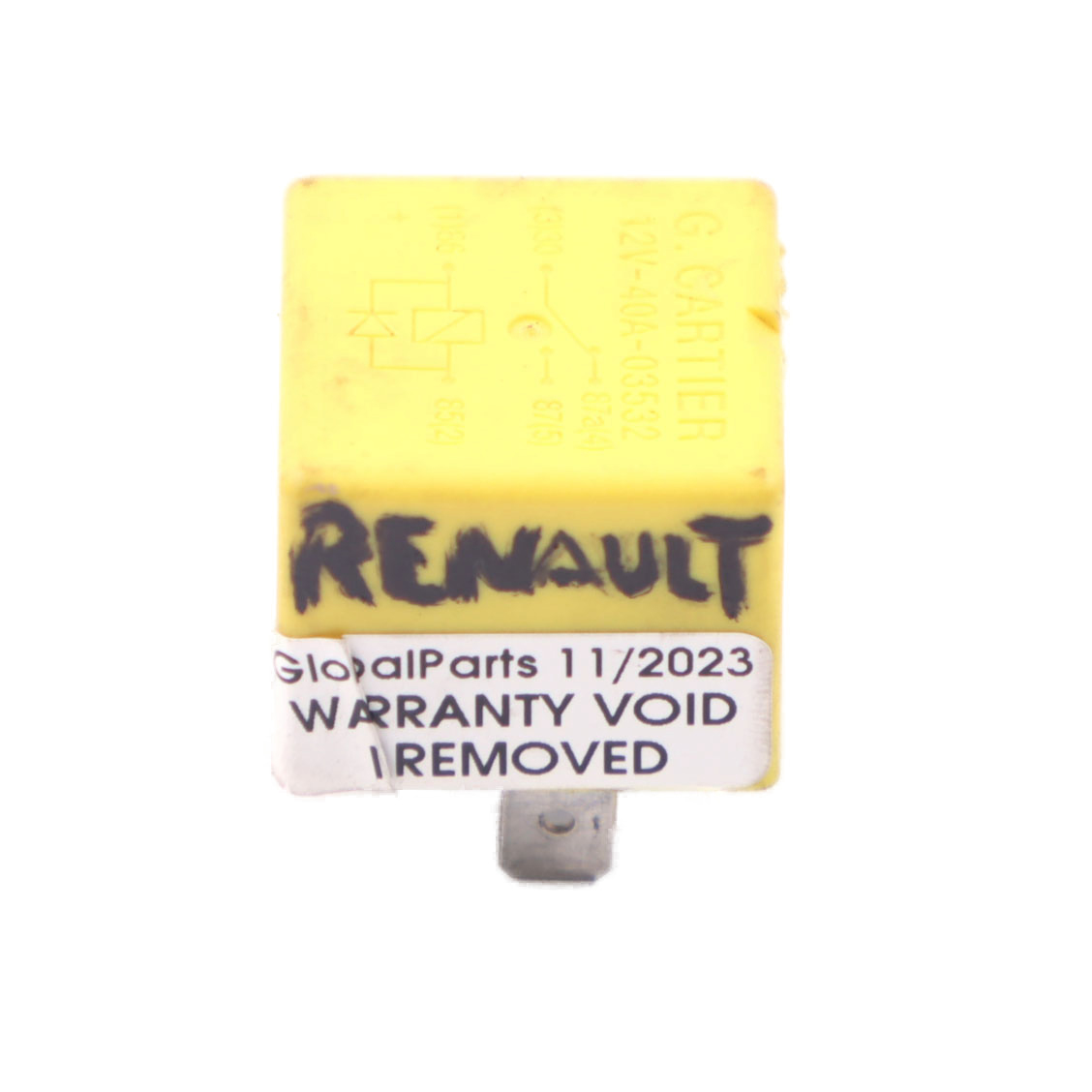 Renault Module de relais Unité de contrôle Jaune 12V 40A 5 Pins 7700844253