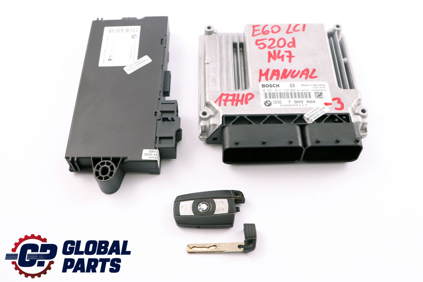 BMW E60 E87 LCI E90 120d 320d 520d N47 ECU Kit Control Unit DDE 7809000 CAS3 Key