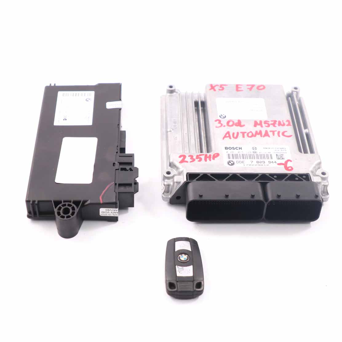 BMW X5 E70 3.0d M57N2 235HP KIT ECU moteur DDE 7809944 CAS3 Clé Automatique