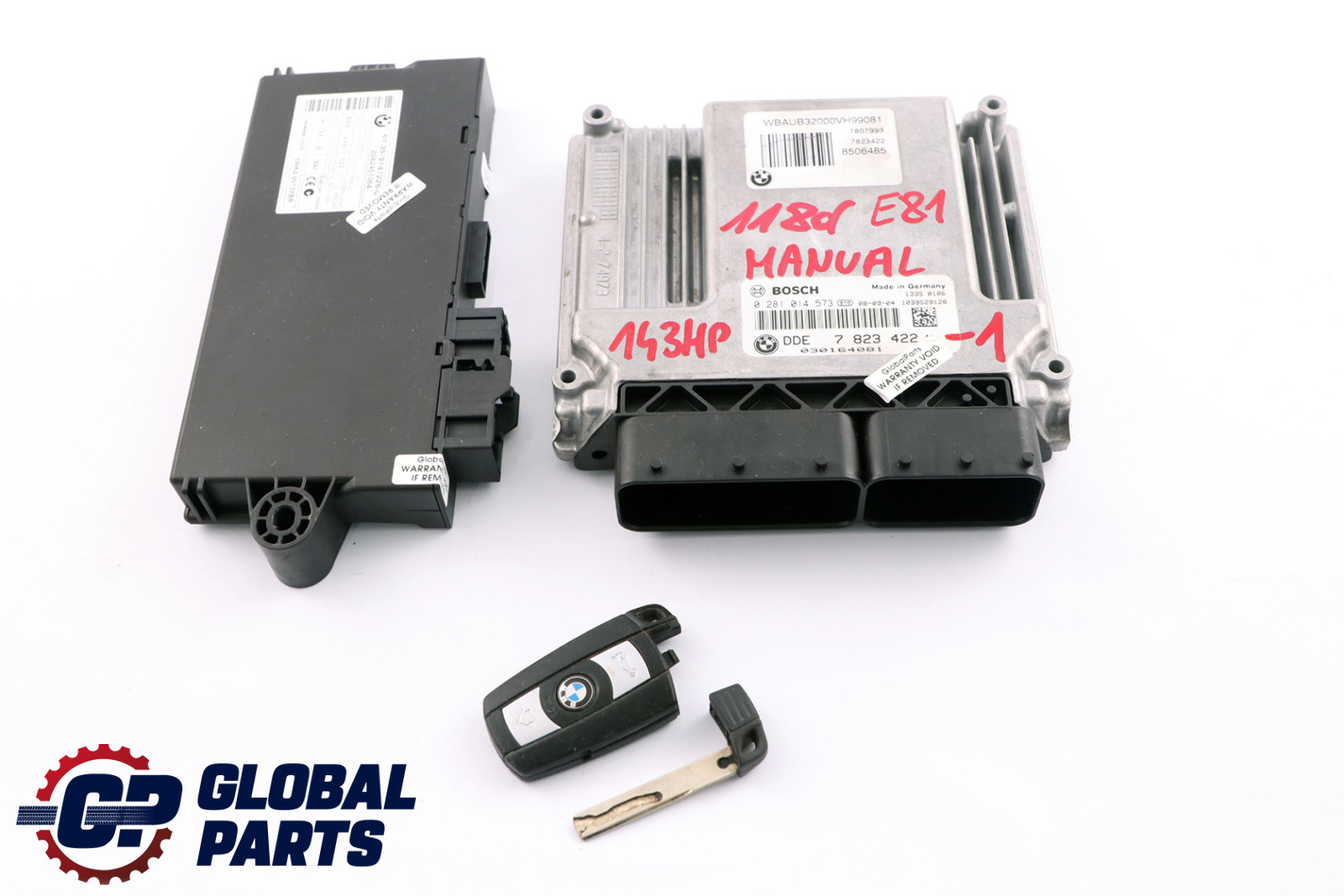 BMW 1 3 Series E81 E87 E90 LCI 118d 318d N47 Diesel ECU Kit DDE CAS3 Key 7823422