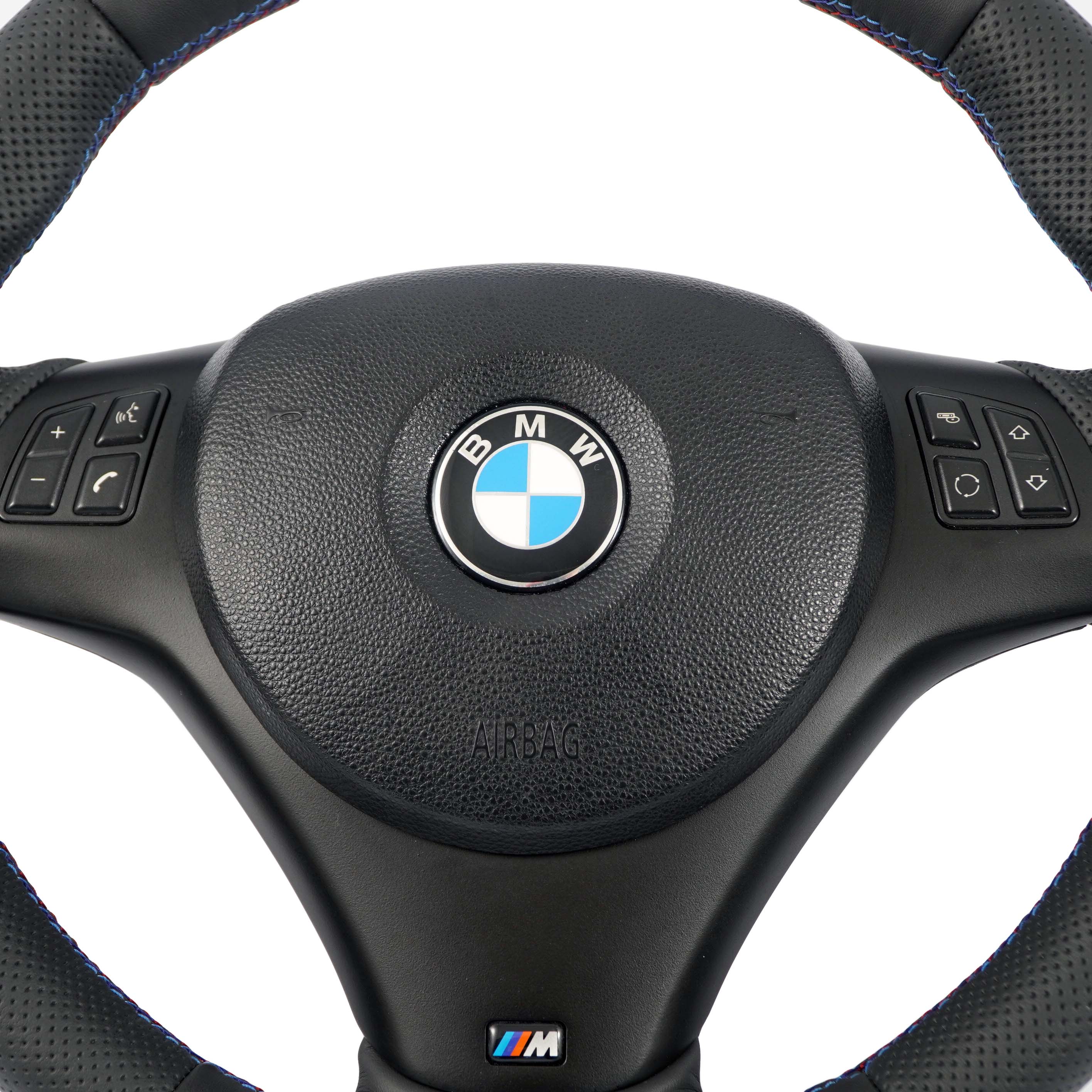 BMW E81 E82 E87 E90 E91 E92 E93 NEW Black Leather M-Sport Thick Steering Wheel