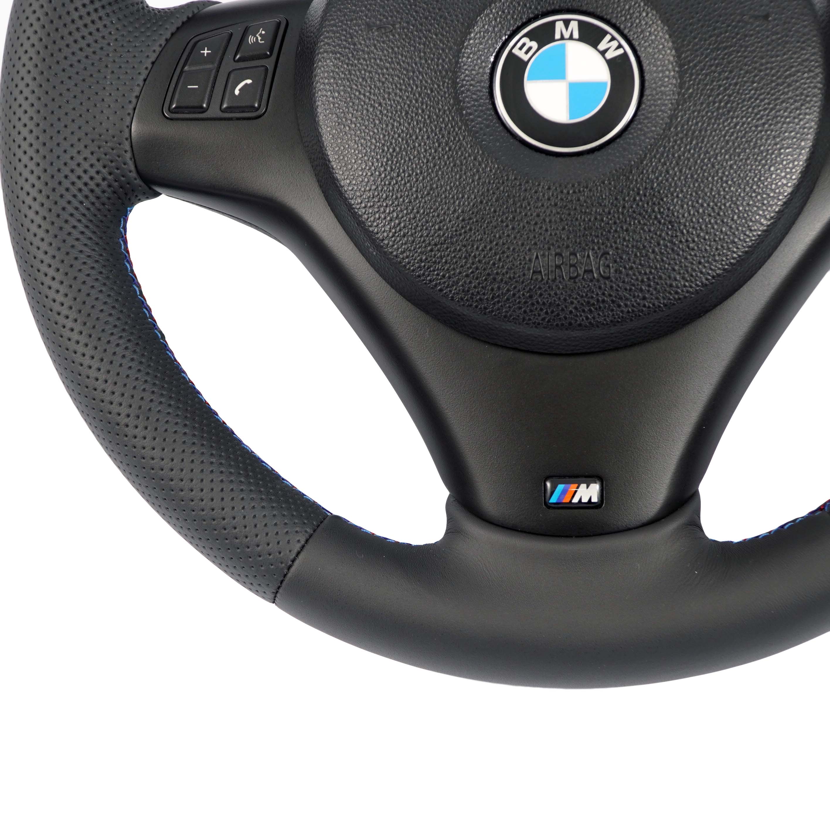 BMW E81 E82 E87 E90 E91 E92 E93 NEW Black Leather M-Sport Thick Steering Wheel