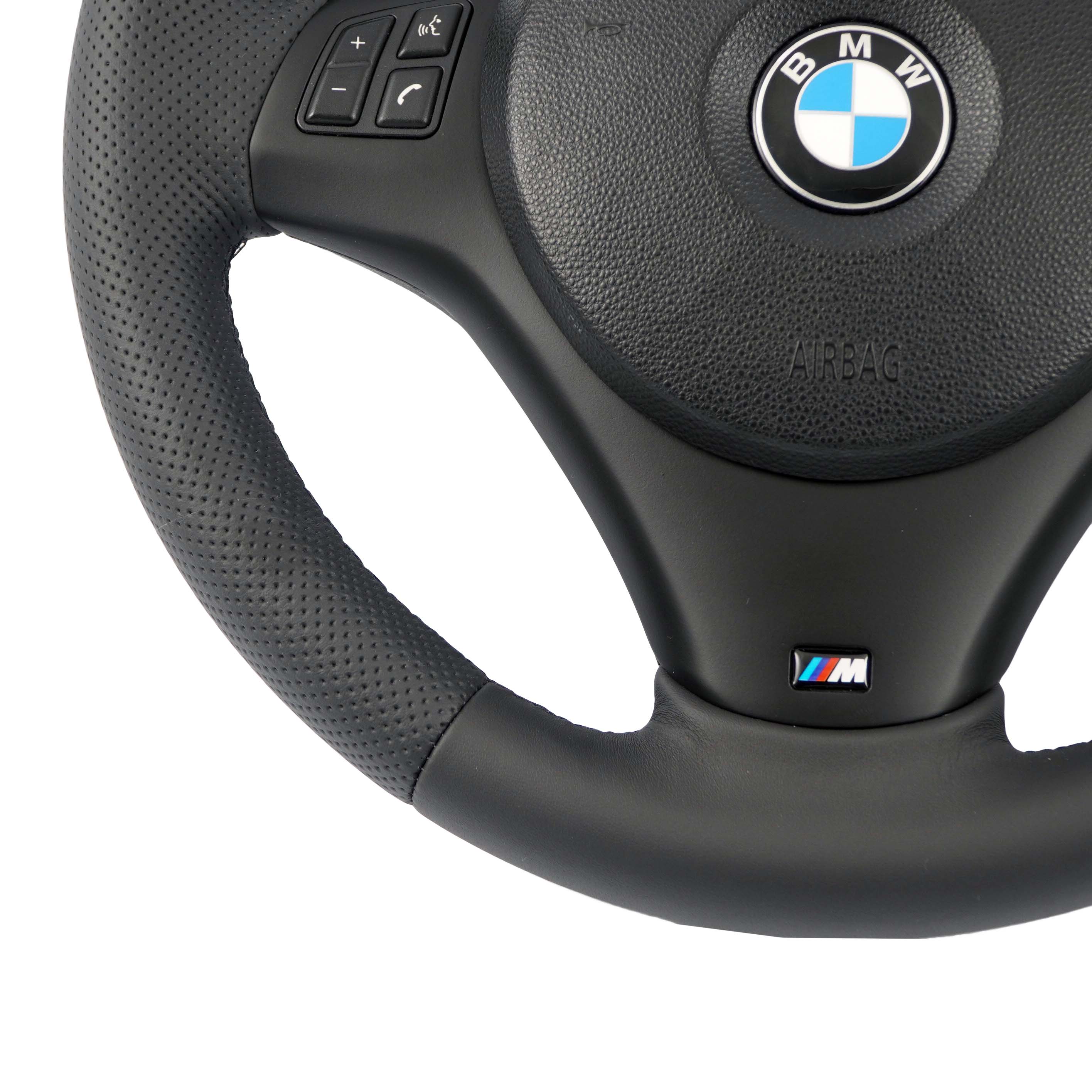 BMW E81 E82 E87 E90 E91 E92 E93 NEW Black Leather M-Sport Thick Steering Wheel