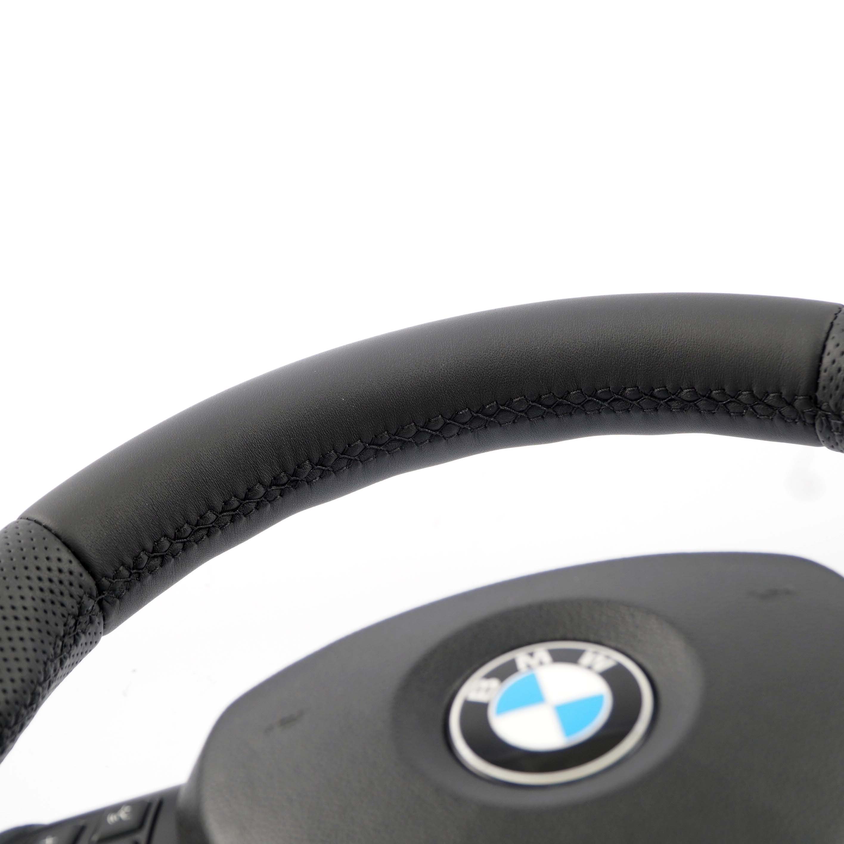 BMW E81 E82 E87 E90 E91 E92 E93 NEW Black Leather M-Sport Thick Steering Wheel