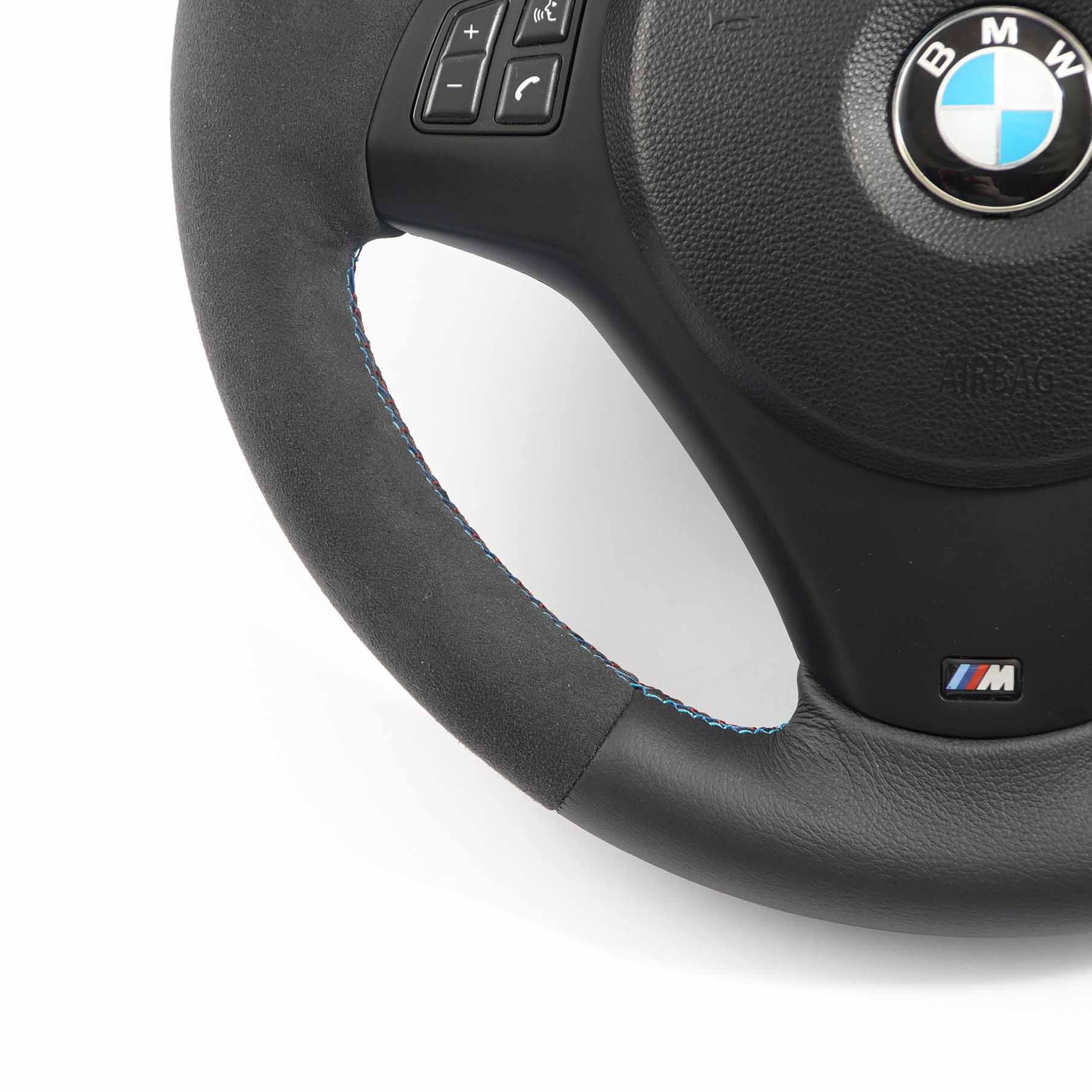 BMW E87 E90 E91 NEW Leather Alcantara M-Sport Thick Steering Wheel Paddle Shift