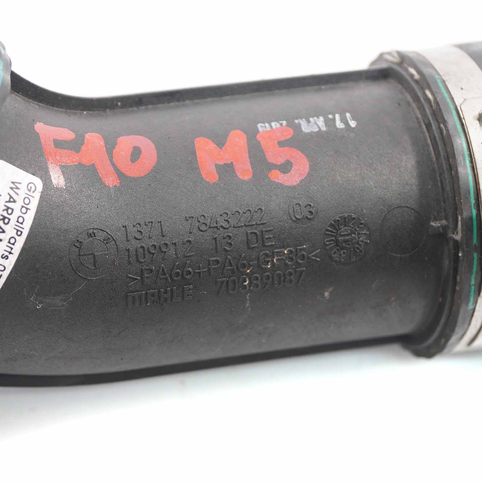 Ligne de charge d'air BMW F10 M5 F12 M6 Tuyau du collecteur d'admission 7843222