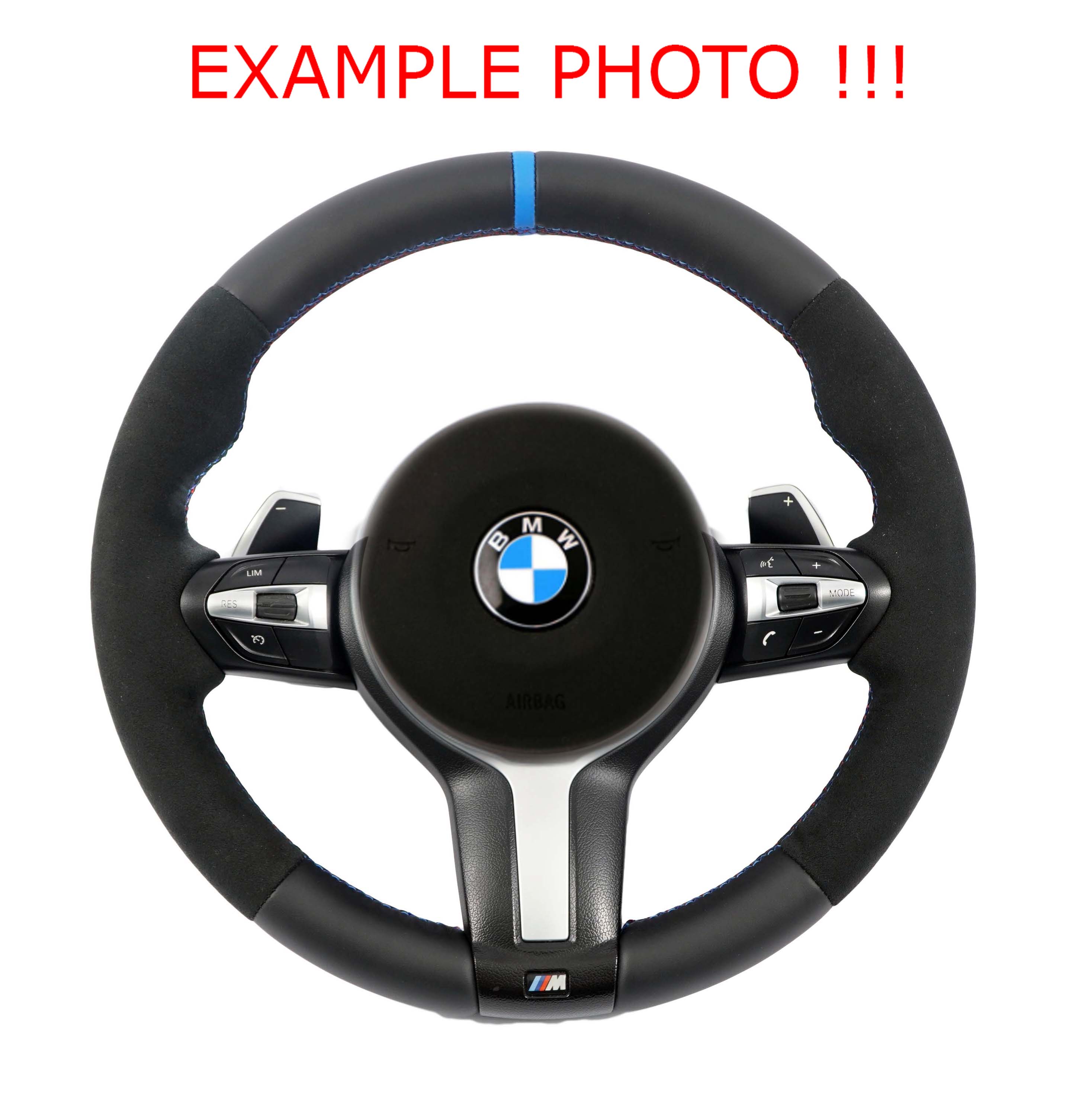 BMW F20 F21 F30 F31 F32 F36 M Sport NEW Black Leather / Alcantara Steering Wheel