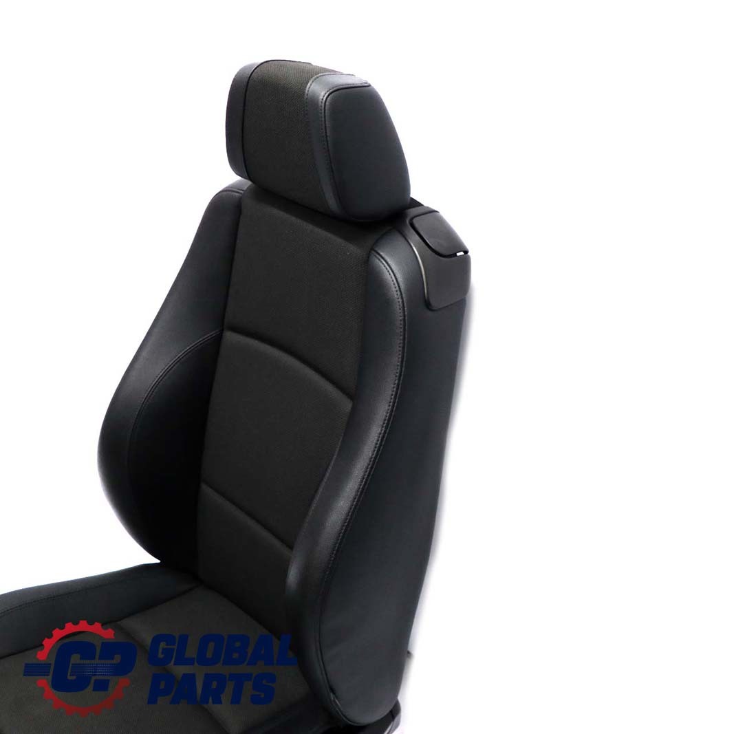 BMW E88 Convertible M Sport Front Left N/S Seat Black Cloth/Imitation Leather 