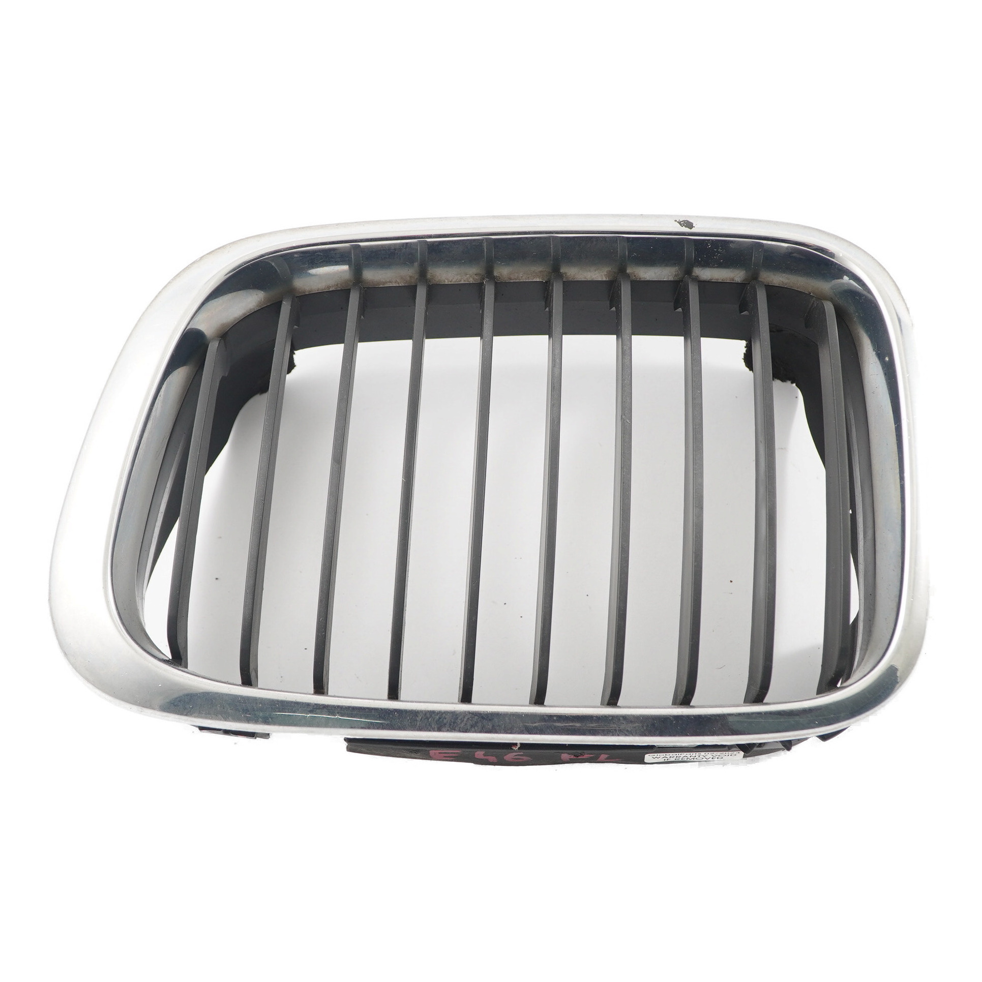 BMW E46 Pare-chocs avant Grille centrale gauche chromée 8208489