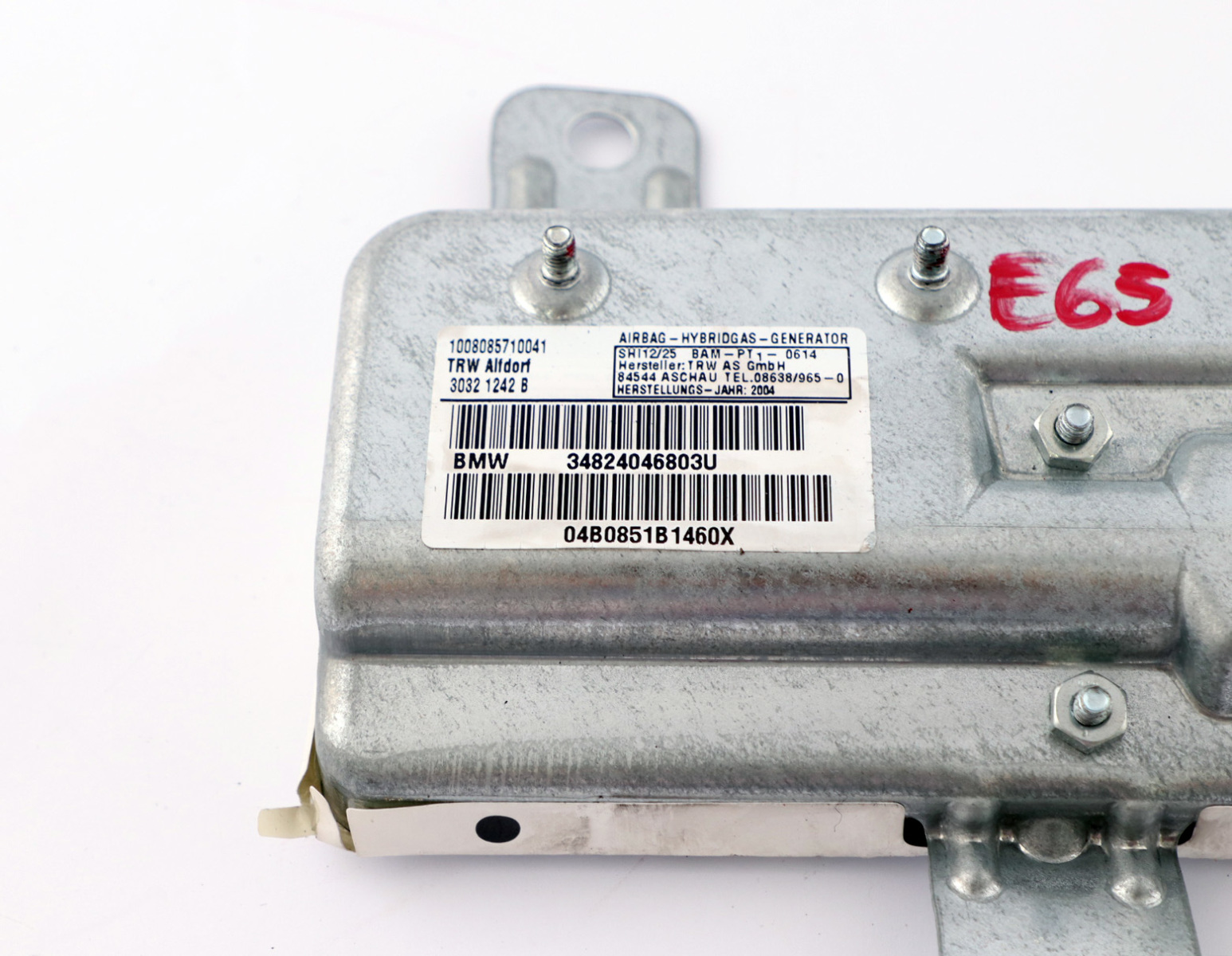 BMW 7 Series E65 E66 Right O/S Front Door Airbag Module O/S 8240468