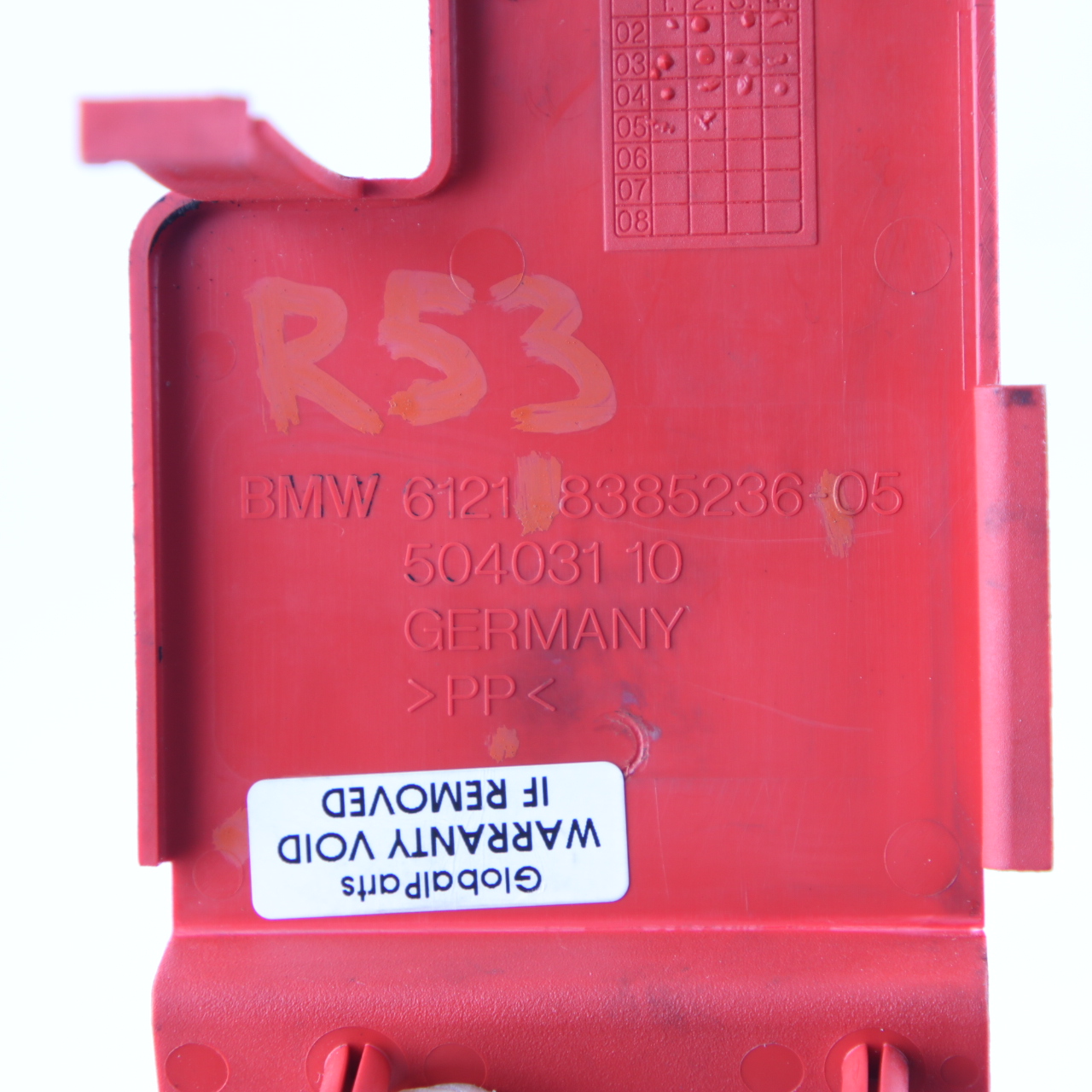 BMW E39 E46 Revetement Batterie Pole Positif Rouge 8375653