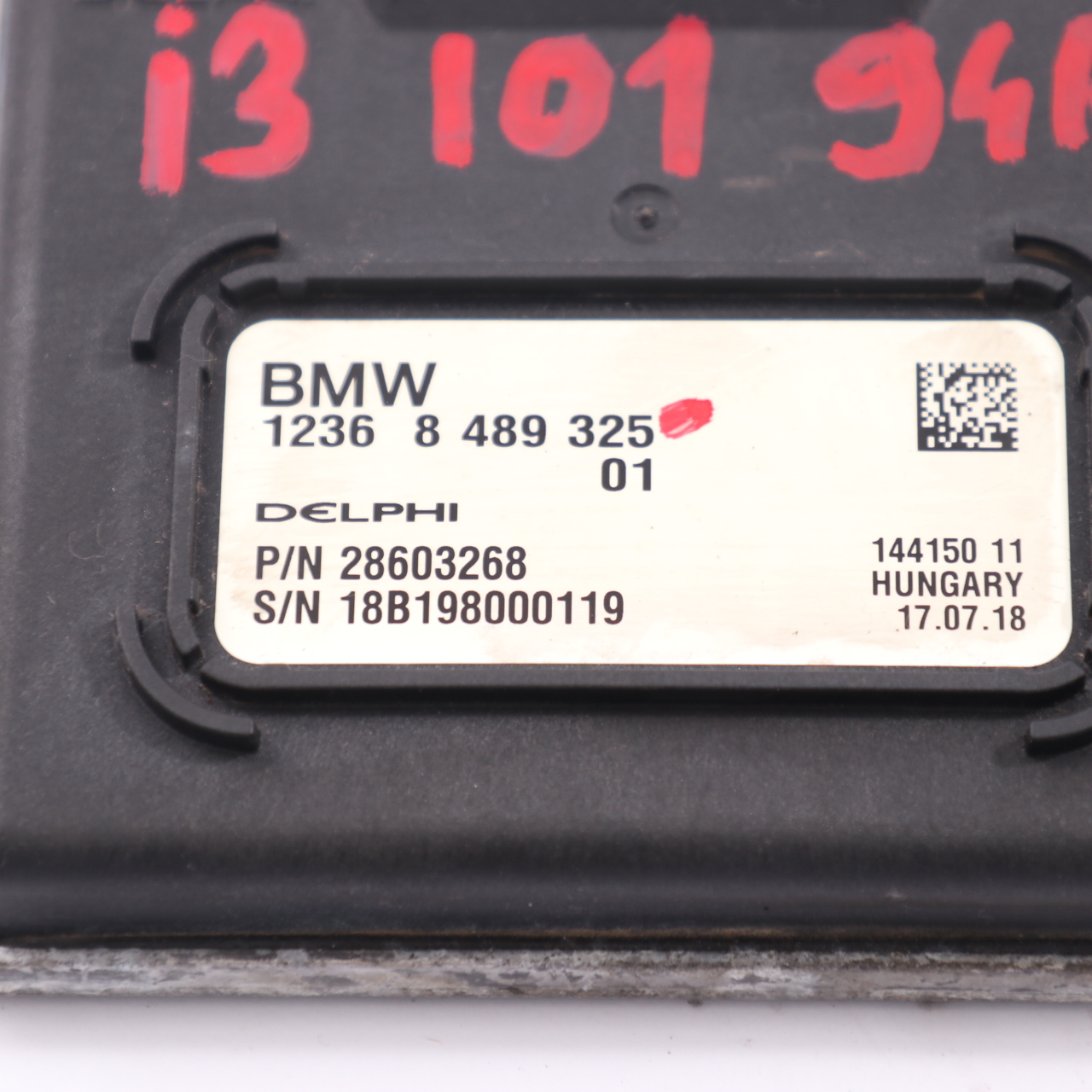 BMW i3 I01 94Ah Rex Hybrid Module de l'unité de contrôle de base ECU 8489325