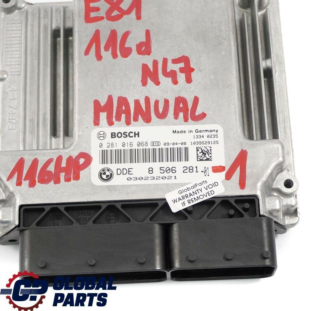 BMW E87 E90 LCI 116d 316d Diesel N47 Commande Kit Dde 8506281 CAS3 Conclusions