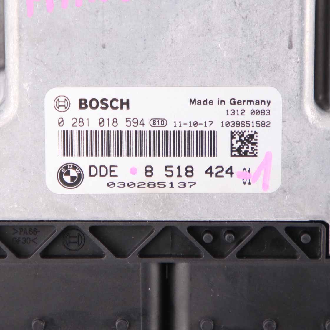 BMW F20 F30 118d 318d N47N 143HP Unité de contrôle du moteur ECU DDE 8518424 