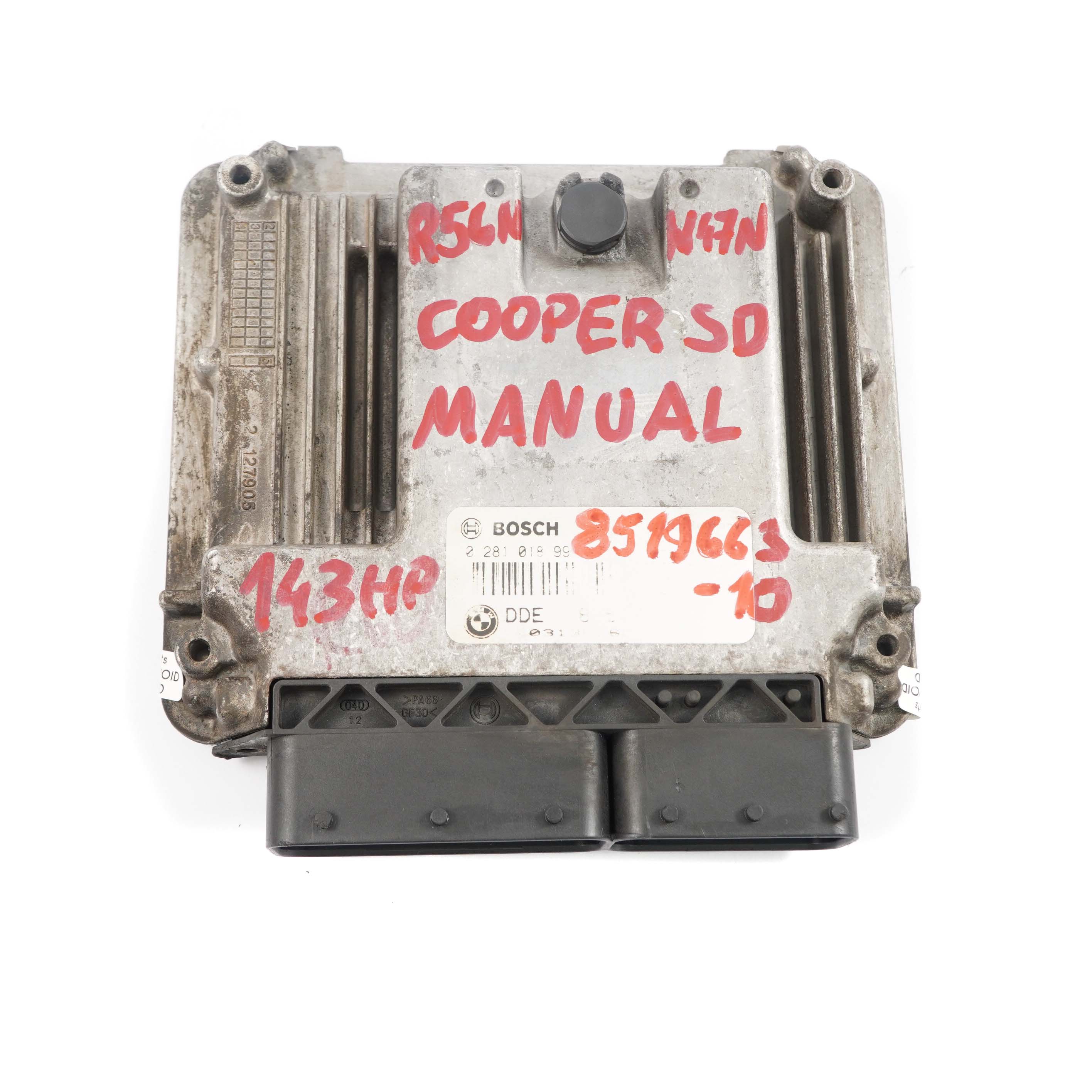 Mini Cooper SD R55 R56 LCI R60 N47N 143HP Diesel Engine ECU DDE 8519663 Manual