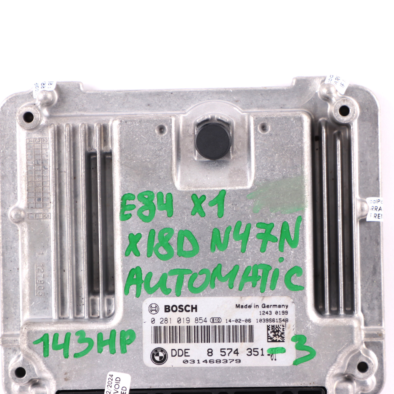 BMW X1 E84 18d 18dX Diesel N47N 143HP Unité moteur ECU DDE 8574351 Automatic