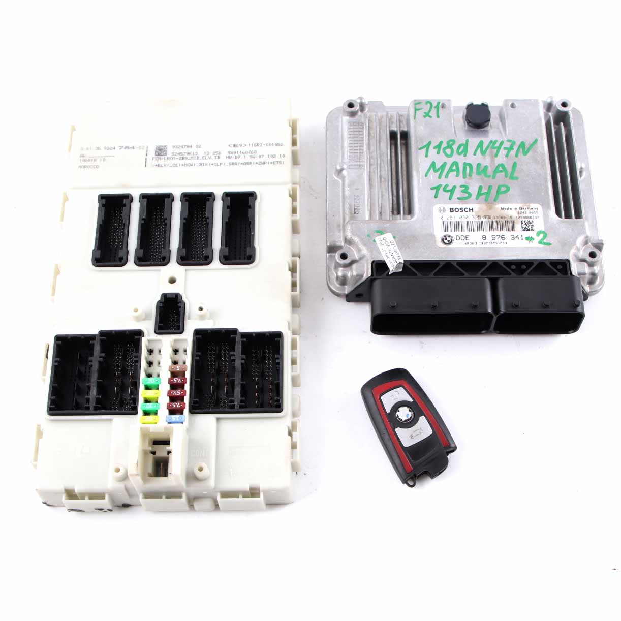 BMW F20 F21 F30 F31 118d 318d 143HP N47N ECU Kit DDE 8576341 + Key + FEM