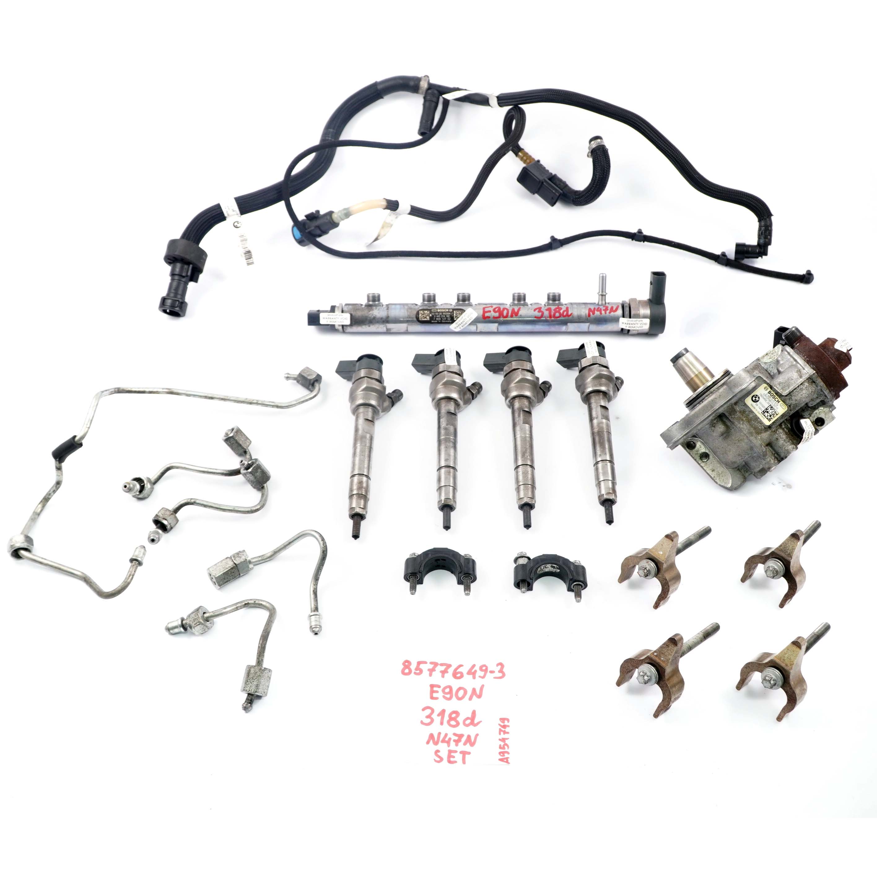 BMW 3 Serie E90 E91 LCI 316d 318d Diesel N47N Kit Kraftstoffeinspritzanlage