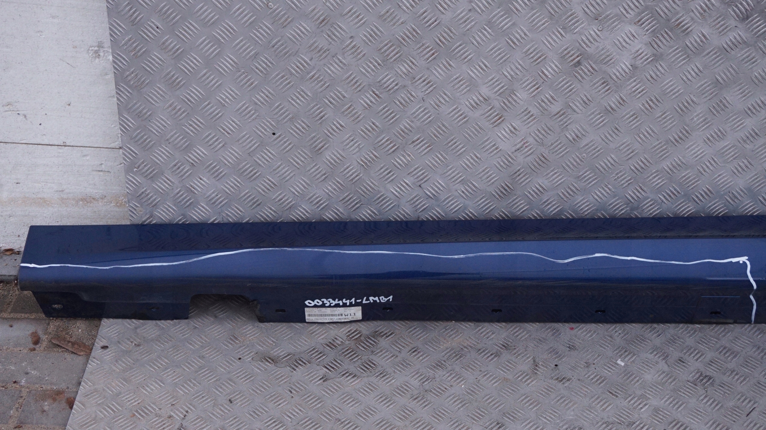 BMW 3 E90 E91 M De Sport Bas de Porte Couverture Seuil a Gauche le Mans Bleu -