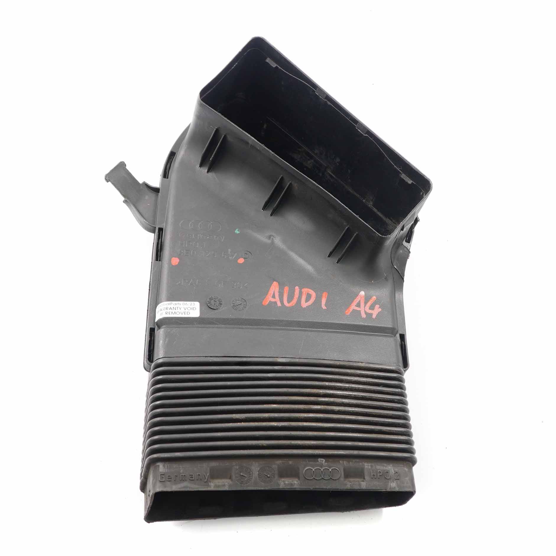 Audi A4 B6 B7 Guide canal d'admission d'air Tuyau de canalisation 8E0129617