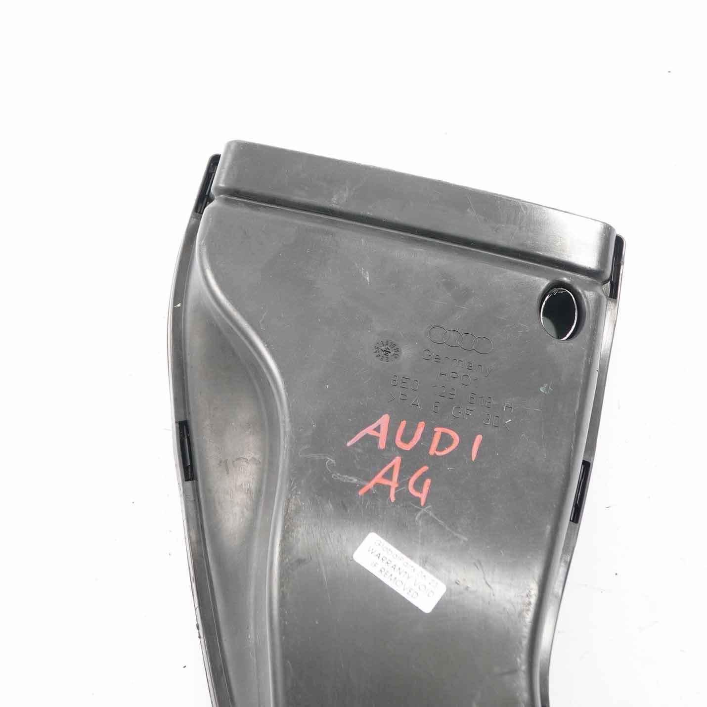 Audi A4 B6 B7 Guide canal d'admission d'air Tuyau de canalisation 8E0129618H