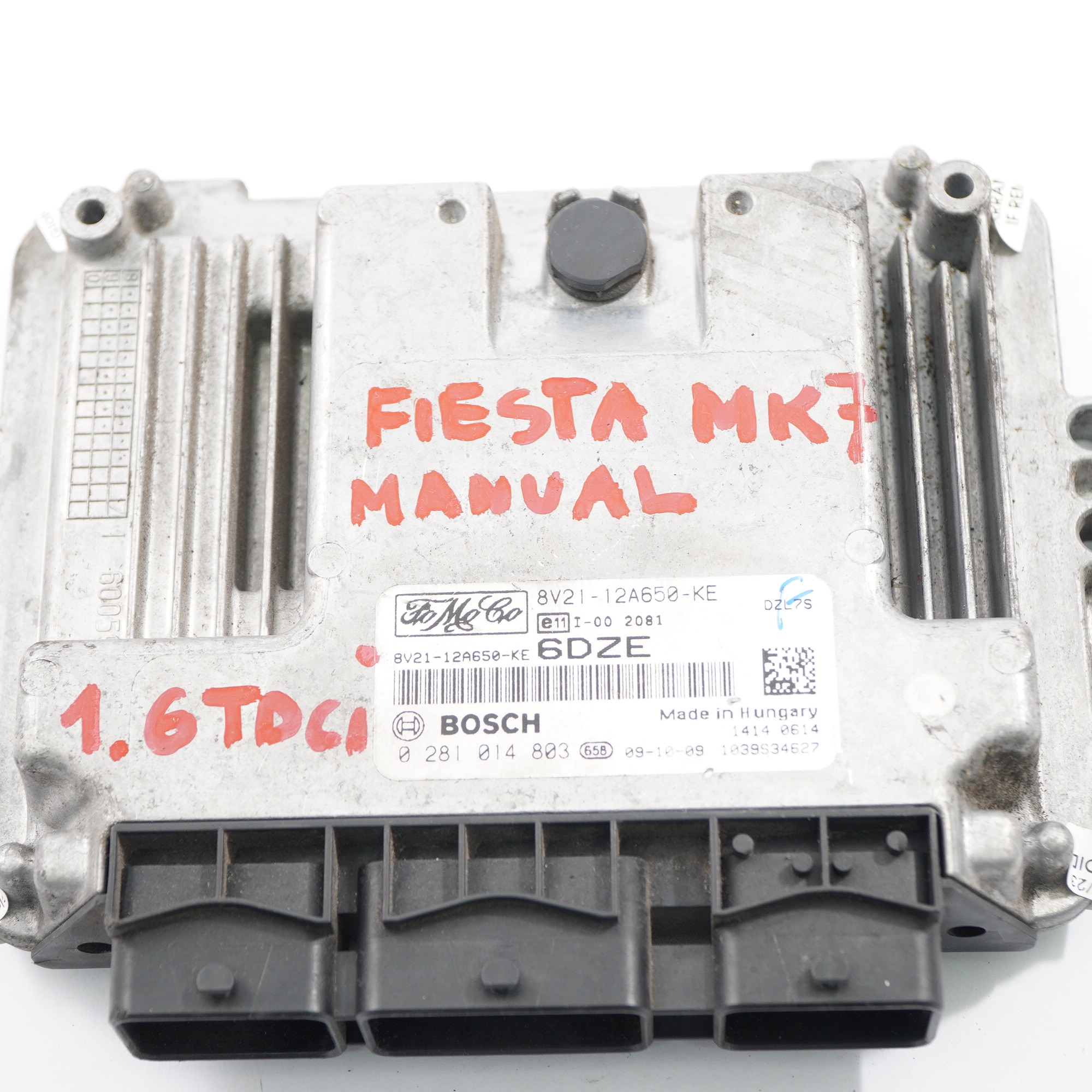 Ford Fiesta MK7 1.6 TDCI Diesel Engine Control Unit ECU 8V2112A650KE Manual 