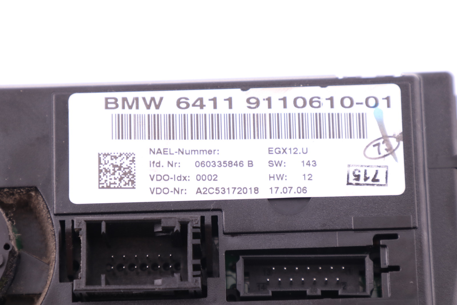 BMW E81 E87 E88 E90 E91 E92 E93 Panel Climat 9110610