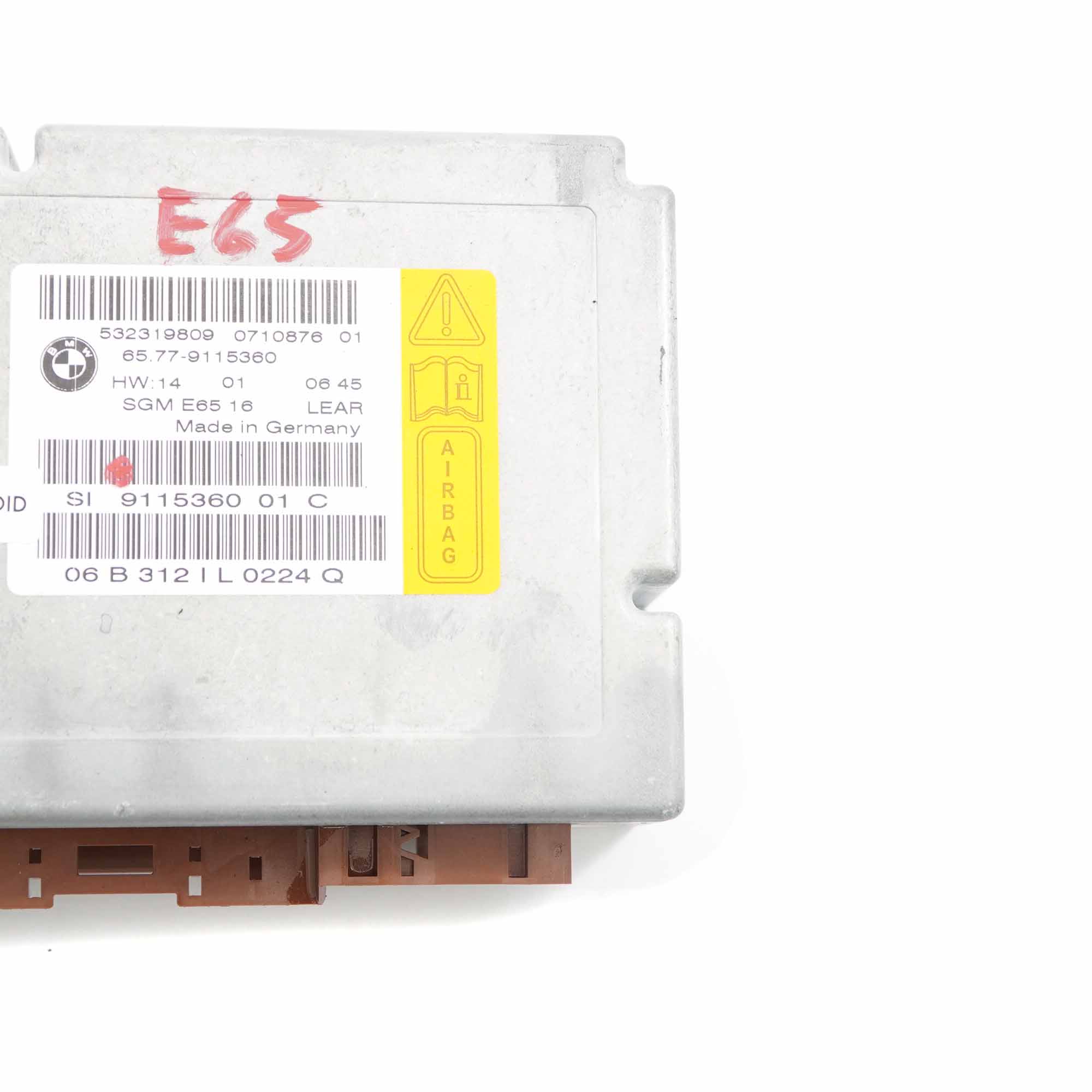 BMW E65 E66 Control Unit Air Bag ECU Gateway Module Unit 9115360