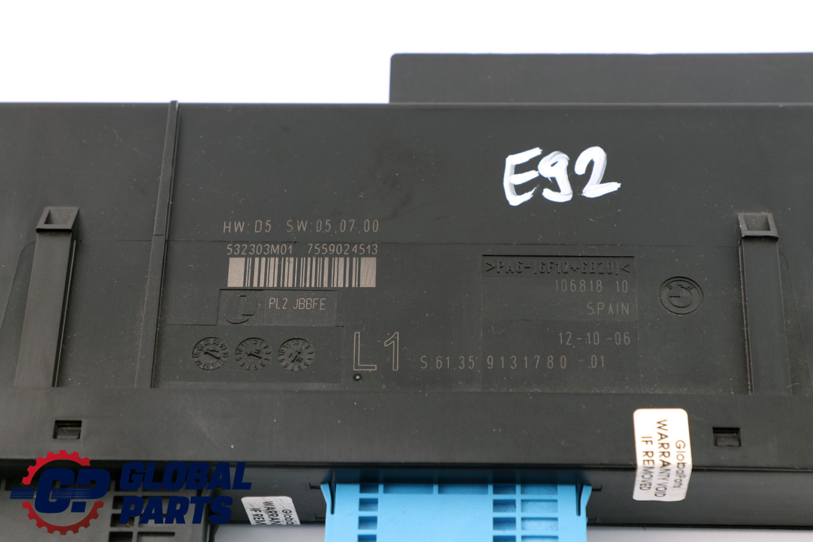 BMW 3 Serie E92 ecu Corps Controle Module L2 Appareil de Commande 9131780