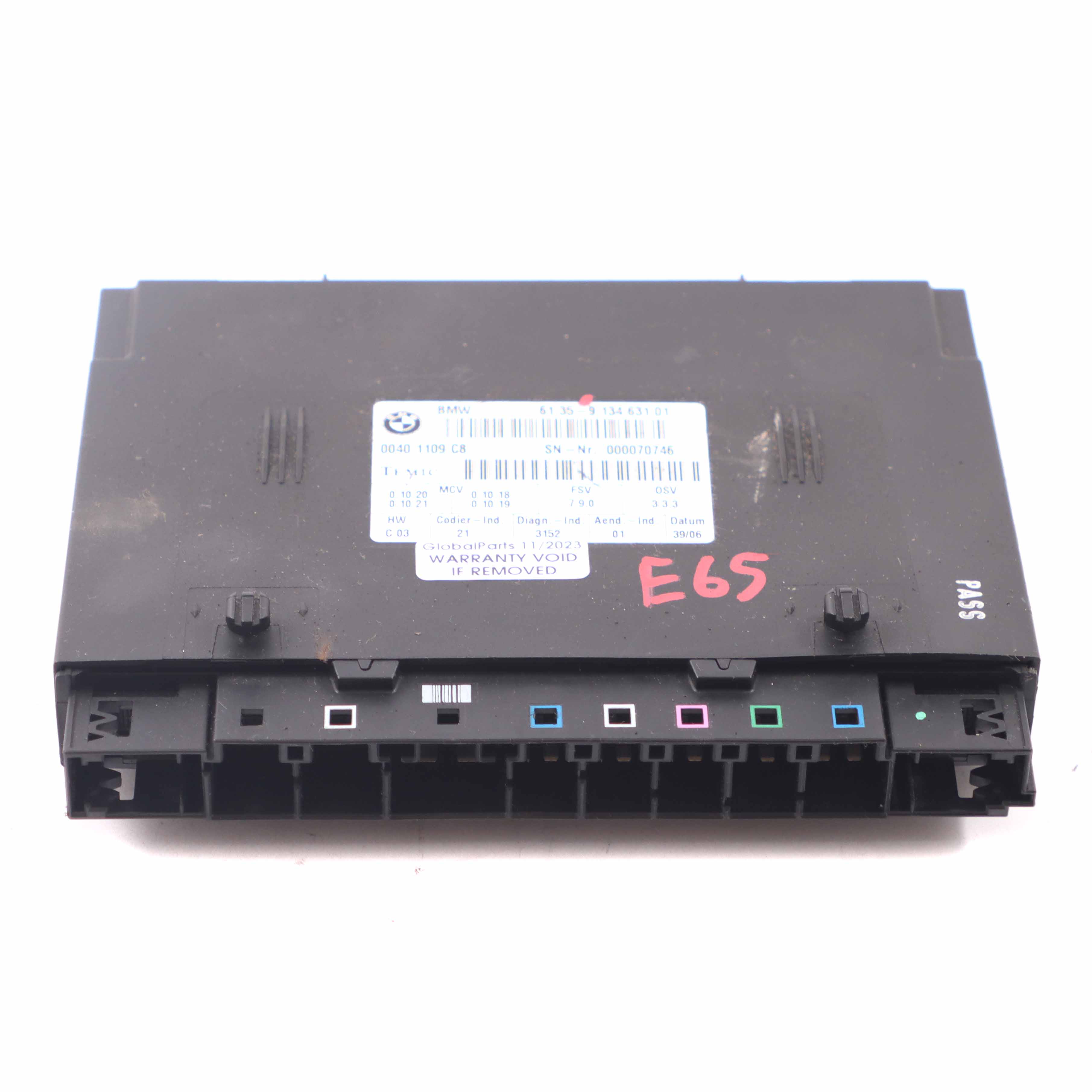 Module de siège BMW E65 E66 Unité de contrôle des sièges avant ECU 9134631