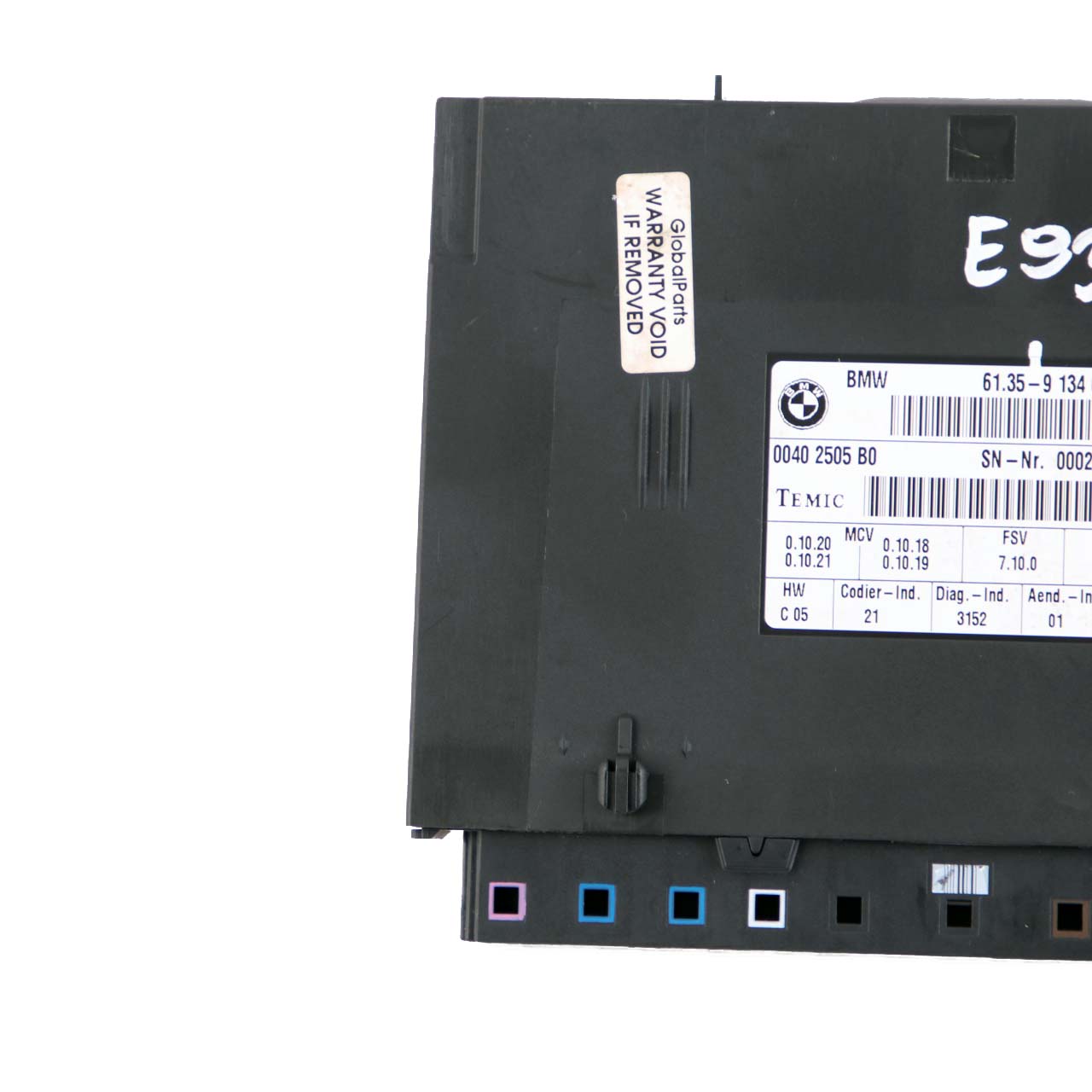 BMW E93 Module de Commande de Siege Convertible ECU 9134669 FSV 7.10.0